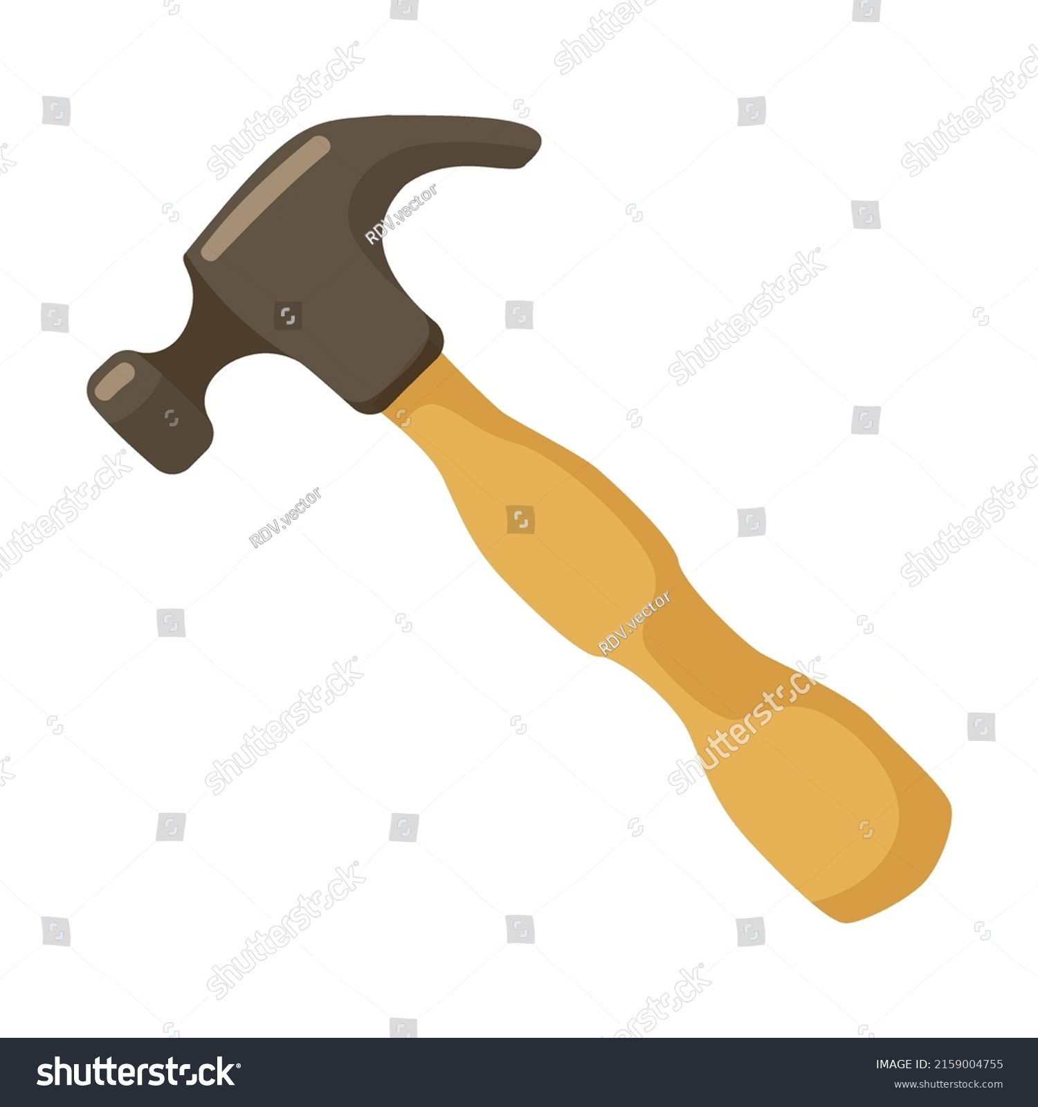 Double Ended Hammer Nail Puller Cartoon Stock Vector Royalty Free