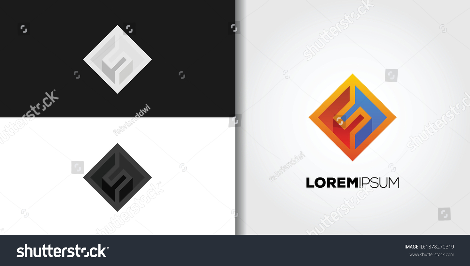 Double Letter F Logo Set Idea Stock Vector (Royalty Free) 1878270319 ...