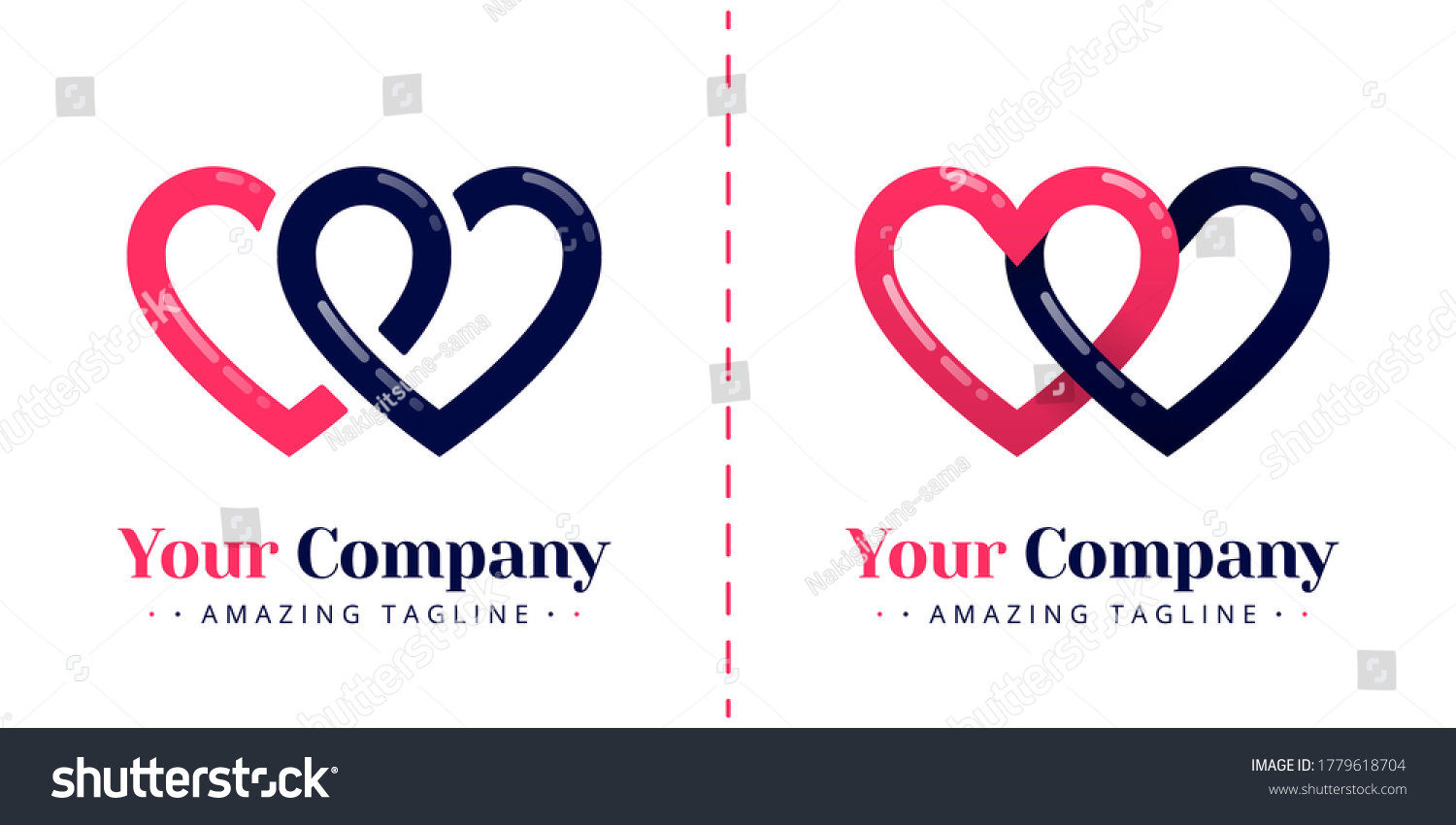 SVG of Double love logo for connected and infinity relationships. Templates can be used for corporate, dating apps, business wedding events, poster, brochure, wedding invitation, card, website, banner svg