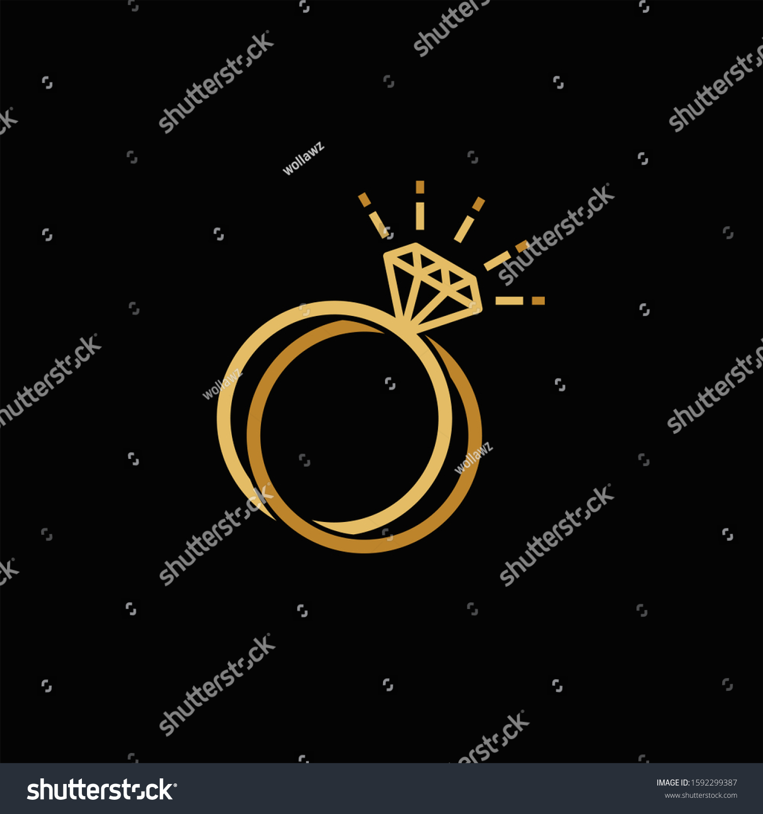 Double Ring Logo Vector Icon Template Stock Vector (Royalty Free ...