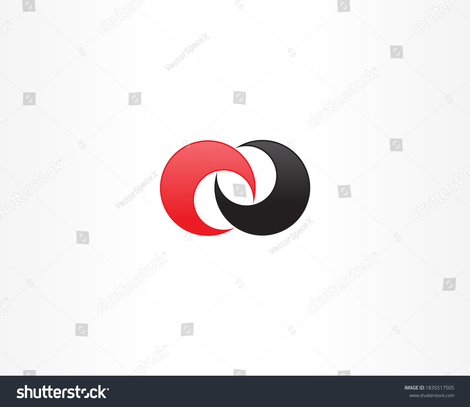 Double Round Circle Vector Logo Icon Stock Vector (Royalty Free ...