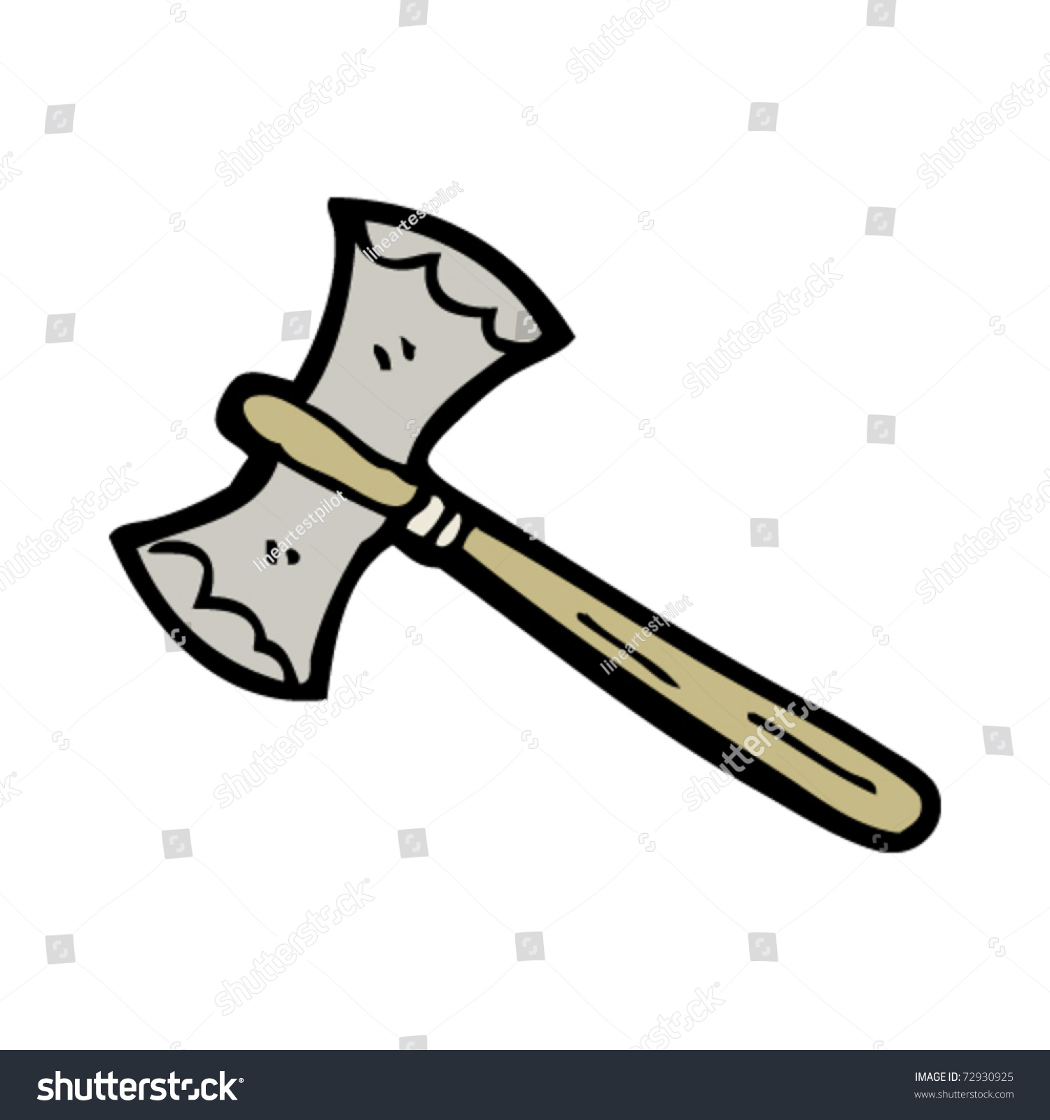 Double Sided Axe Cartoon Stock Vector Illustration 72930925 : Shutterstock