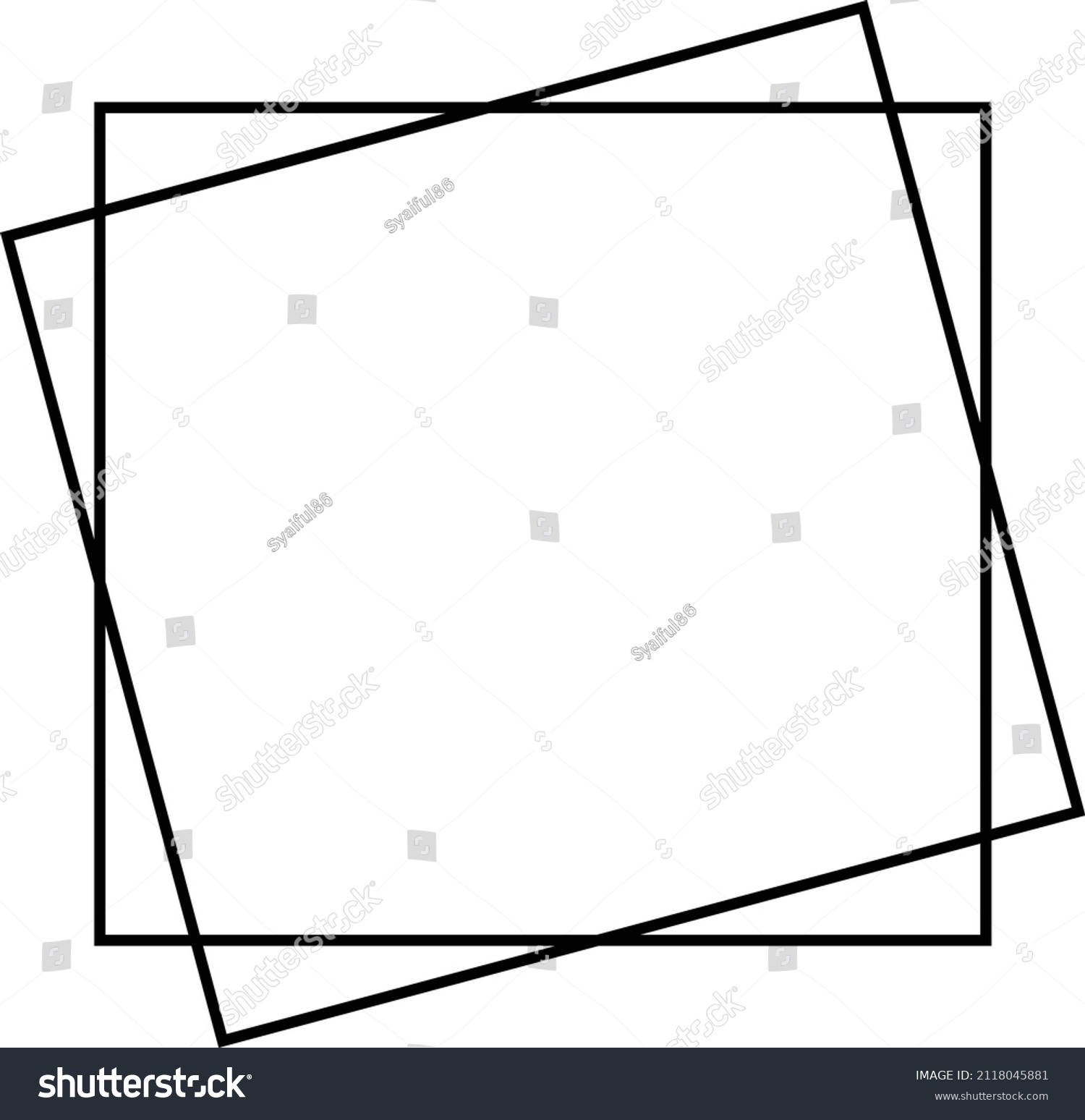 Double Square Geometri Frame Vector Isolate Stock Vector (Royalty Free ...