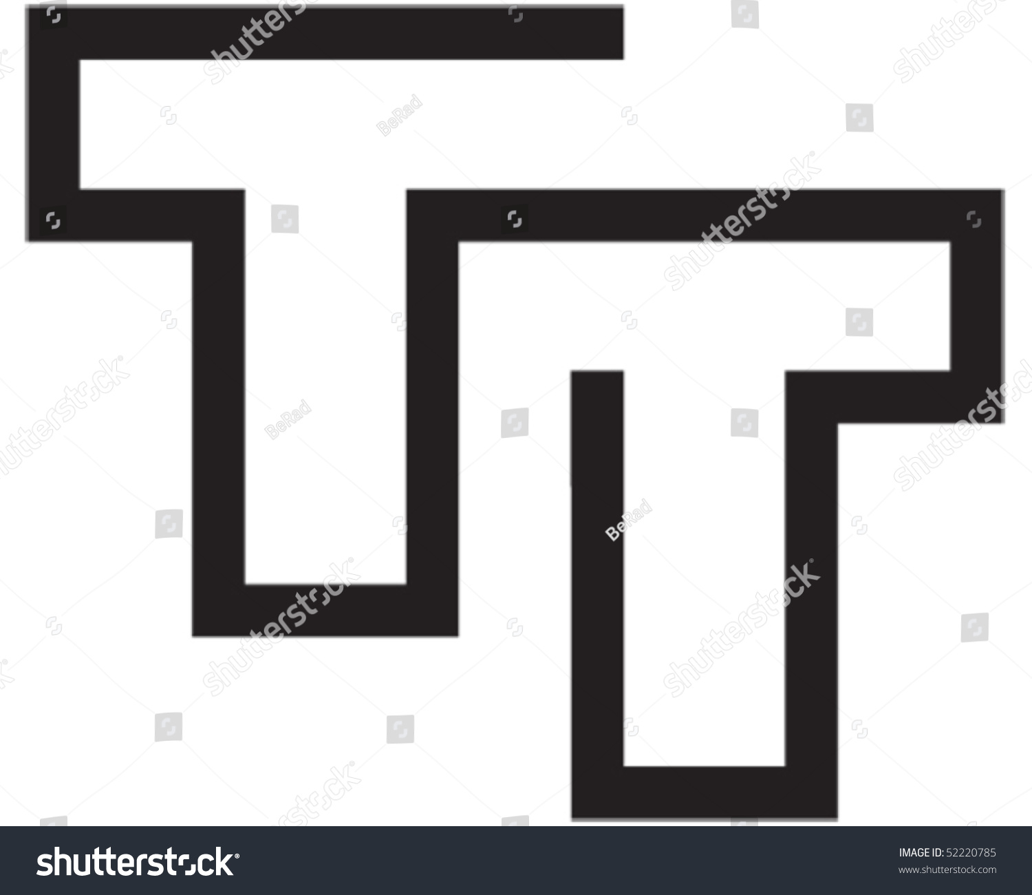 Double T Stock Vector (Royalty Free) 52220785