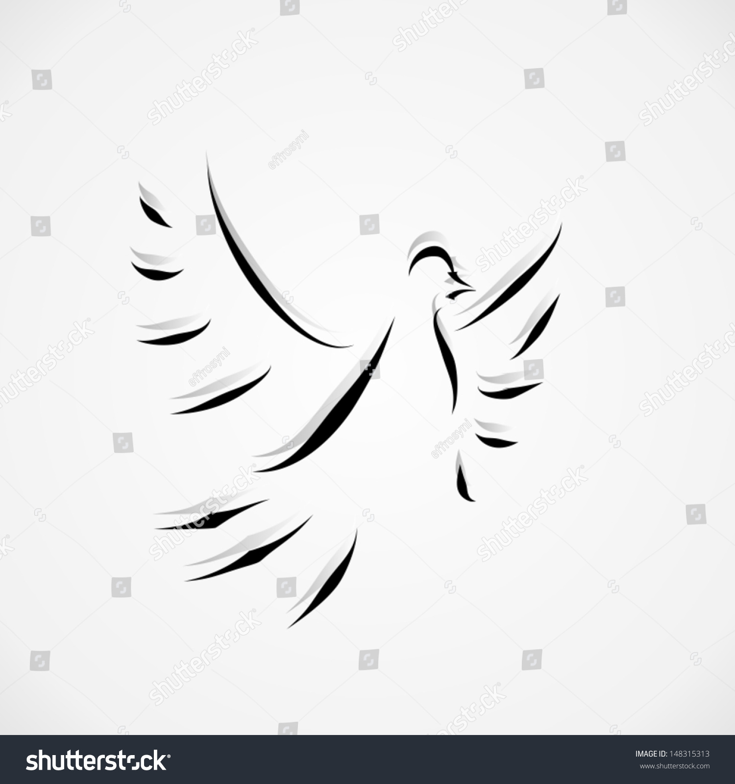 Dove Icon Stock Vector Illustration 148315313 : Shutterstock