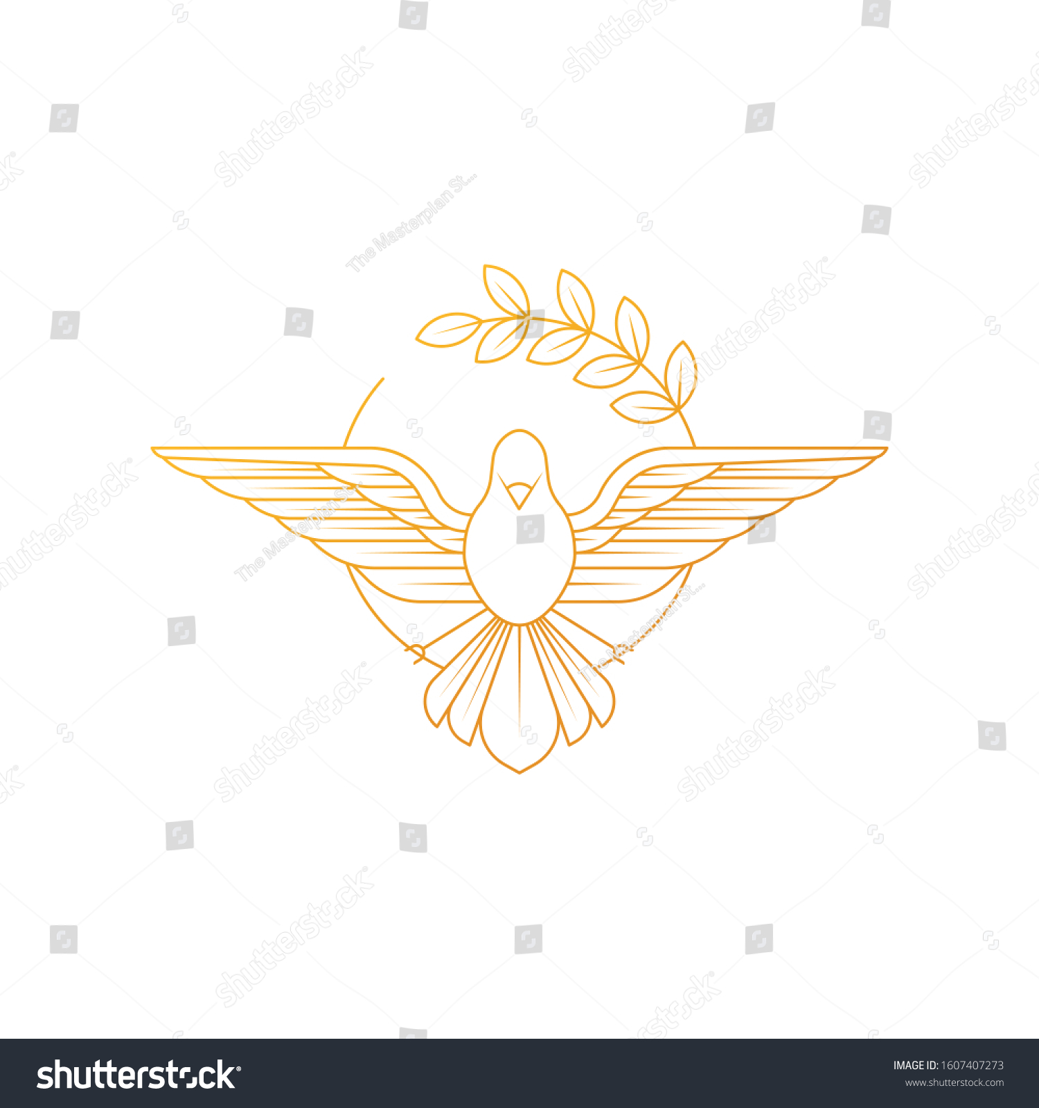 Dove Peace Illustration Flying Dove Holding Stock Vector (Royalty Free ...