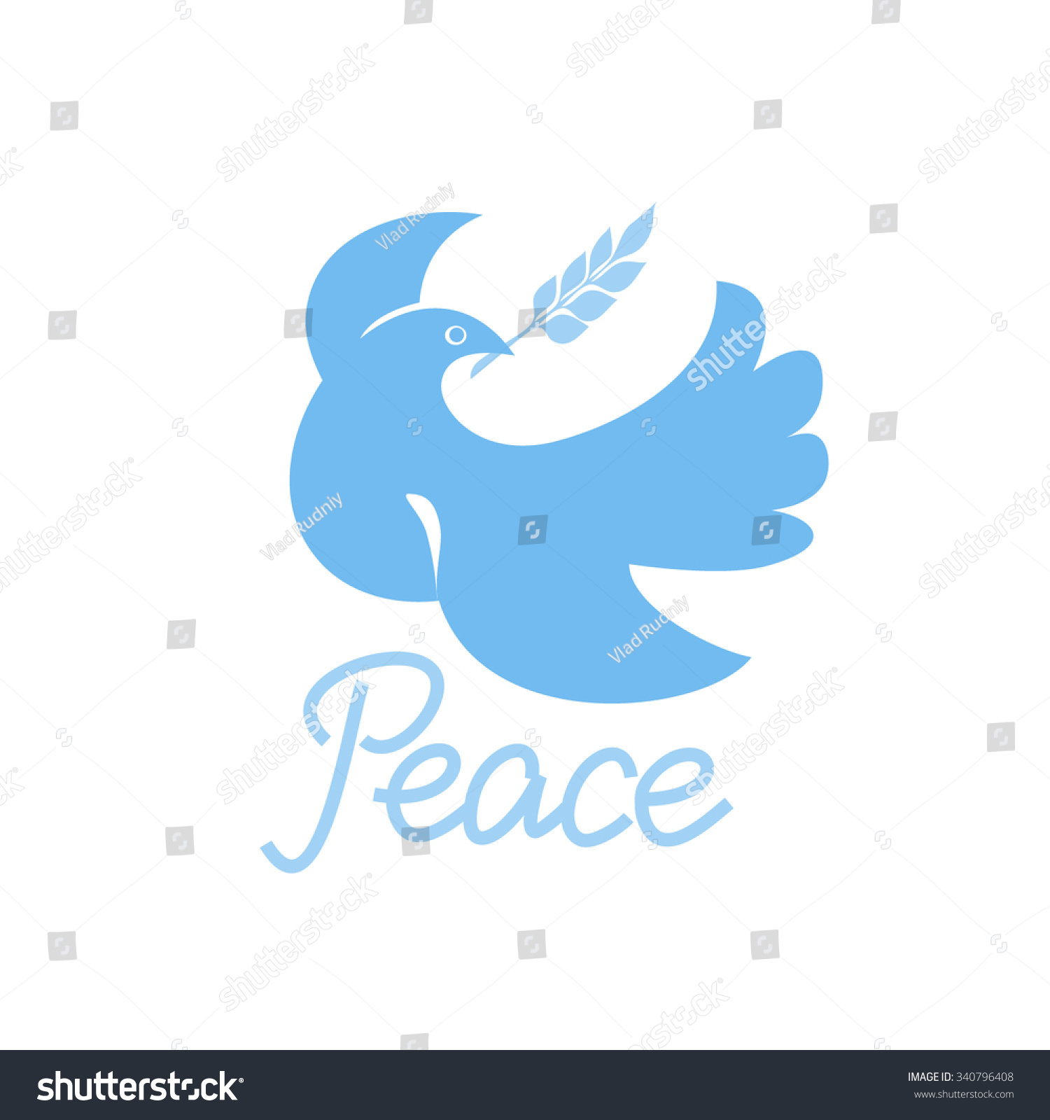 Dove Of Peace. Vector Illustration. - 340796408 : Shutterstock