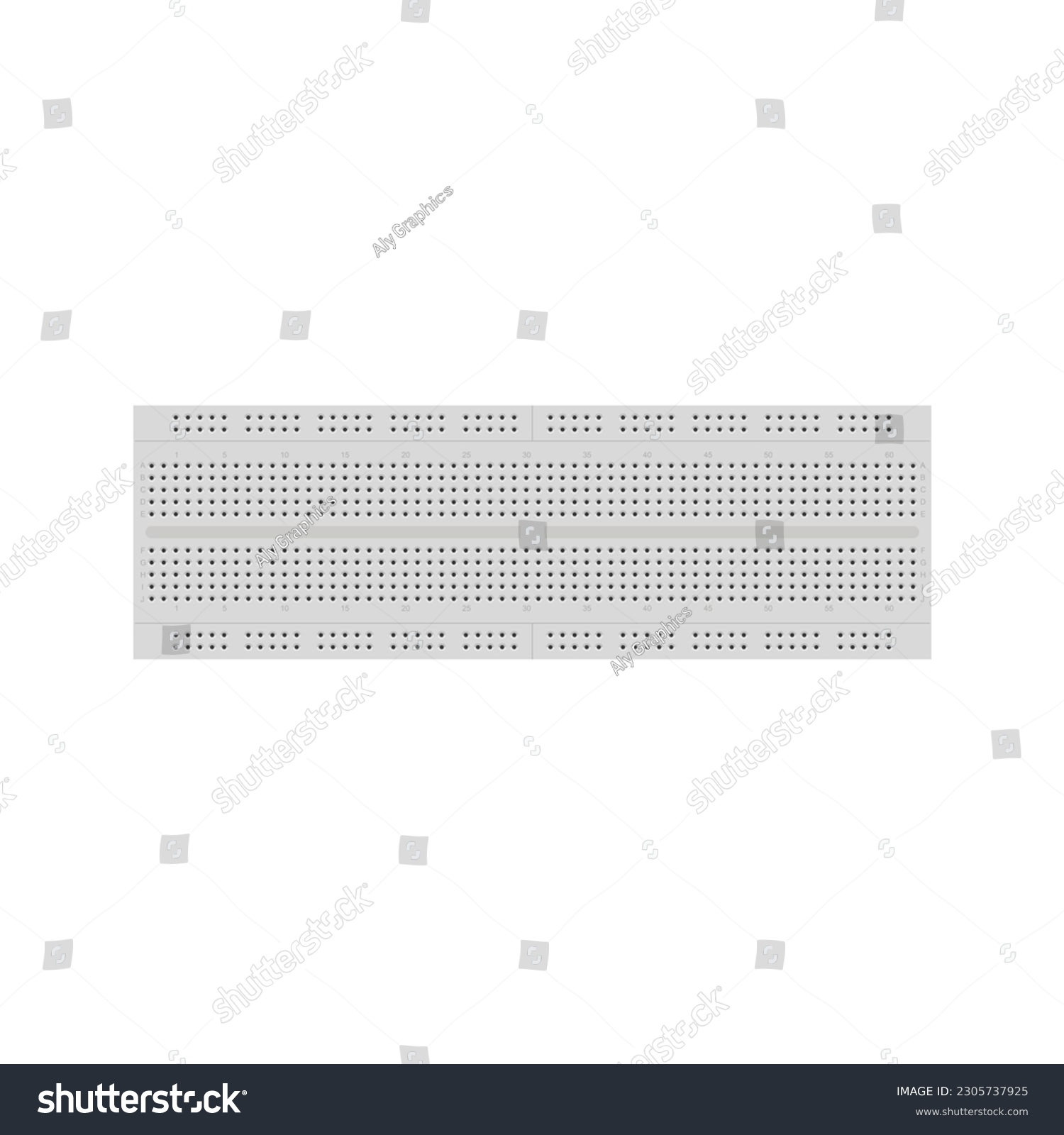 SVG of Download a professional-quality vector illustration of a breadboard, the versatile prototyping tool used for circuit design and experimentation in electronics projects svg
