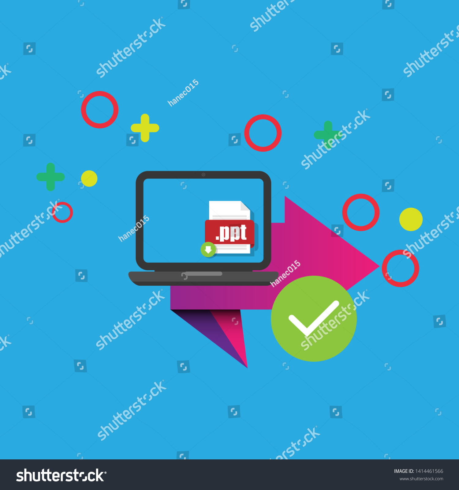 Download Ppt File Icon On Pc Stock Vector Royalty Free