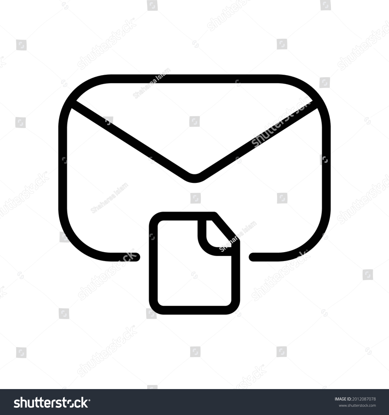 Draft Email Icon Line Vector Graphics Stock Vector (Royalty Free ...