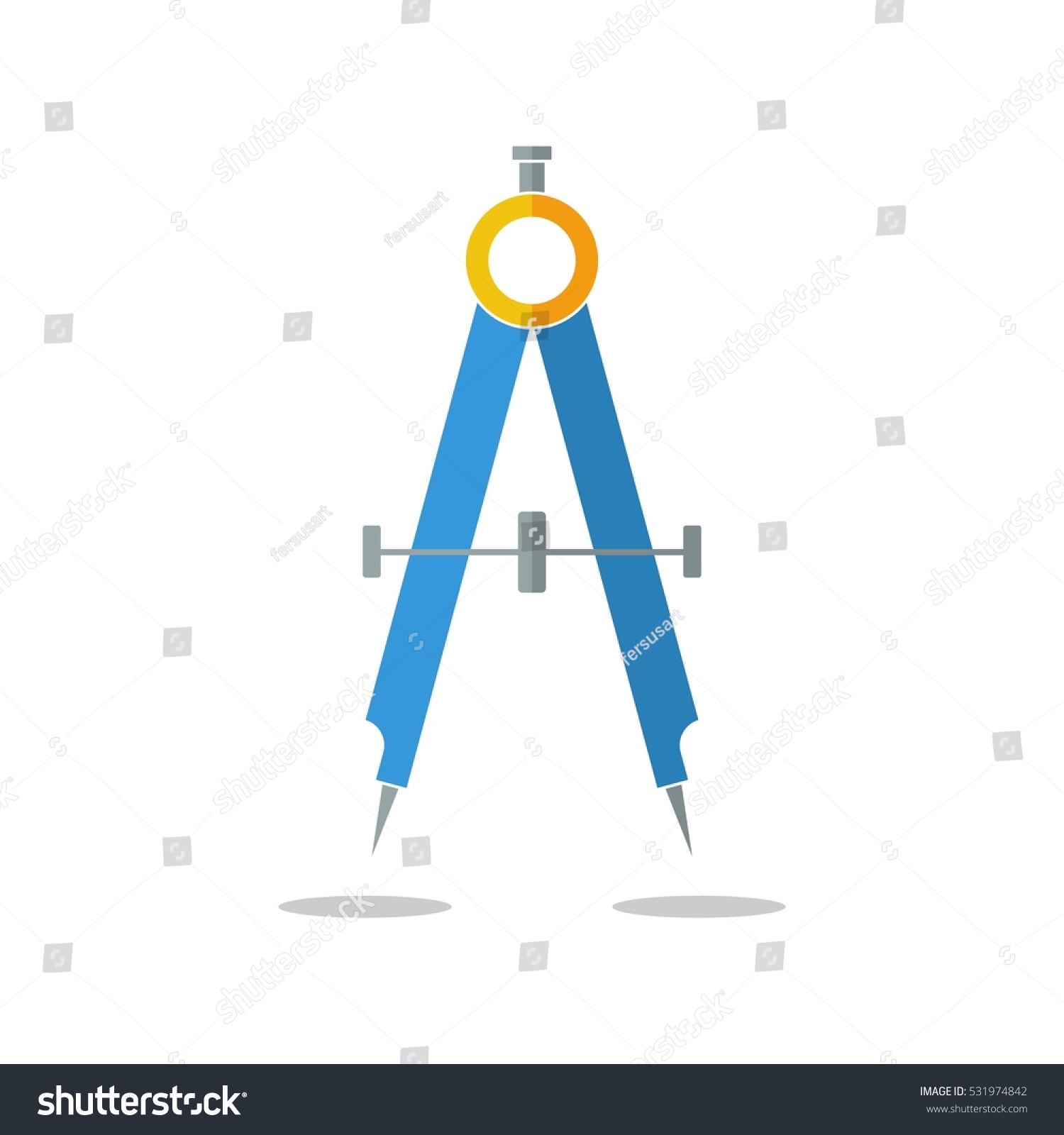 Drafting Compass Icon Vector Stock Vector (Royalty Free) 531974842 ...