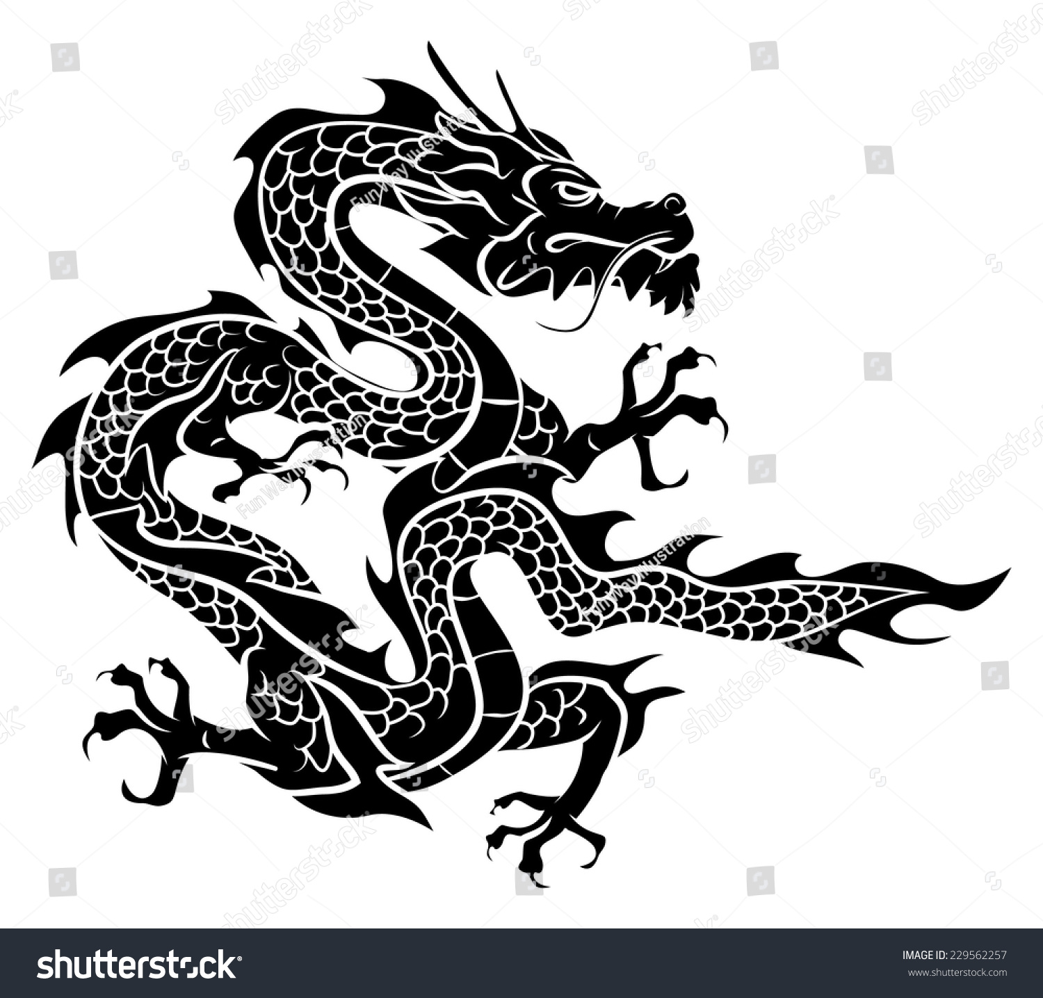 Dragon Stock Vector 229562257 : Shutterstock