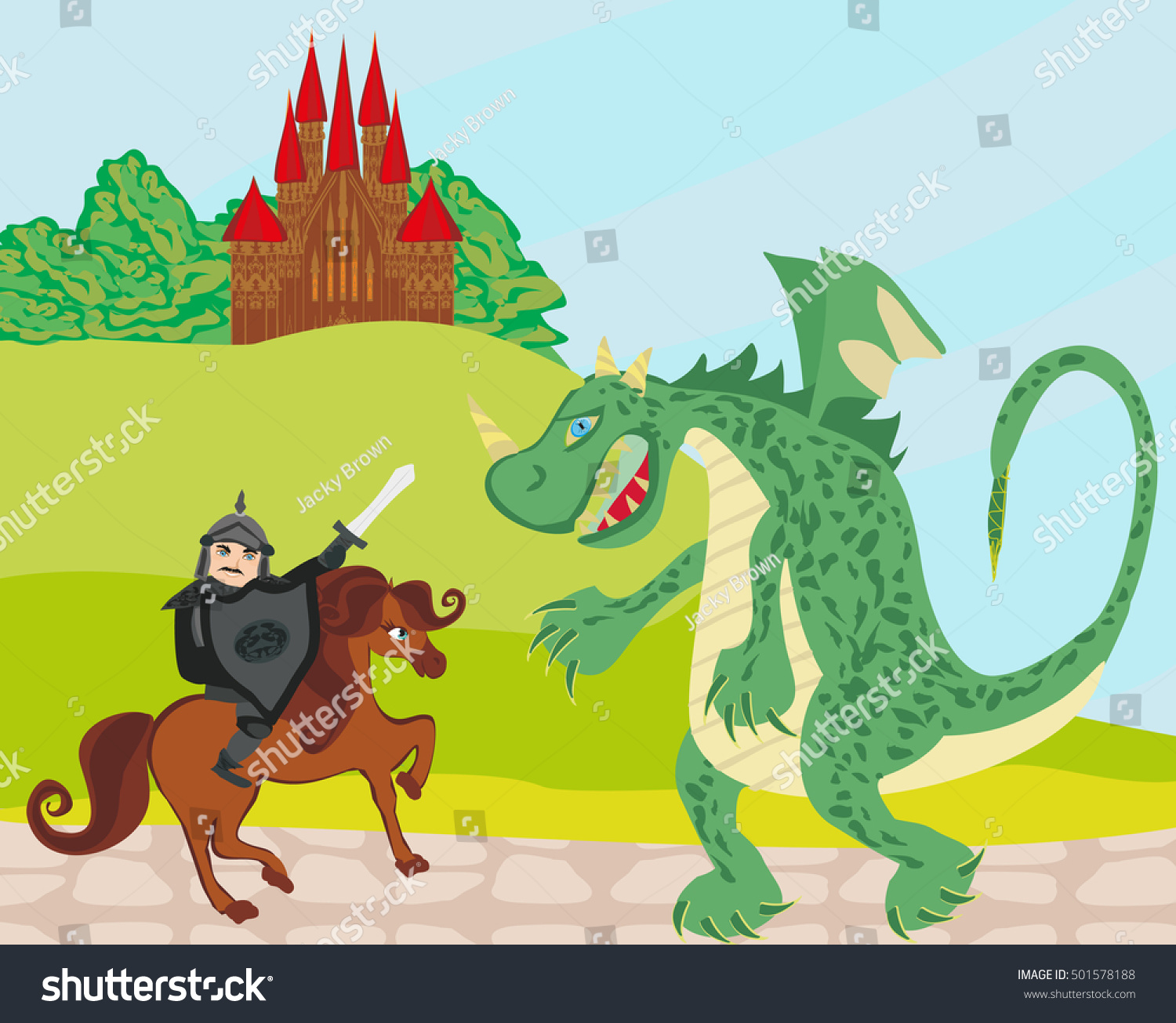 Dragon Knight Stock Vector (Royalty Free) 501578188 | Shutterstock