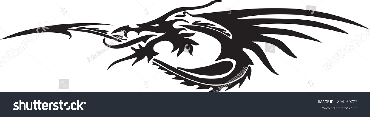Dragon Art Concept Vector Drawn By Stock Vector (Royalty Free) 1804169707