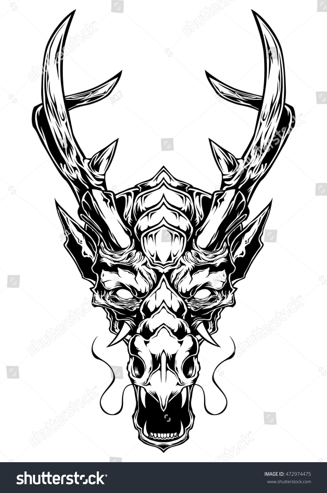 Dragon Art Vector Design Stock Vector Royalty Free