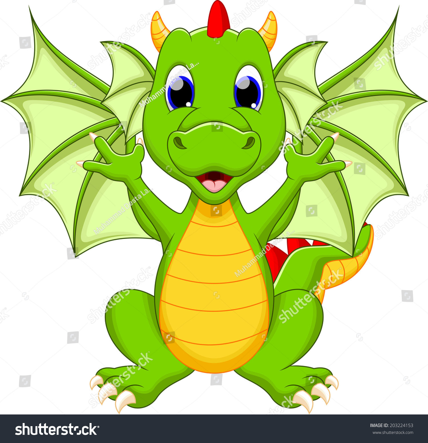 Dragon Cartoon Stock Vector 203224153 : Shutterstock