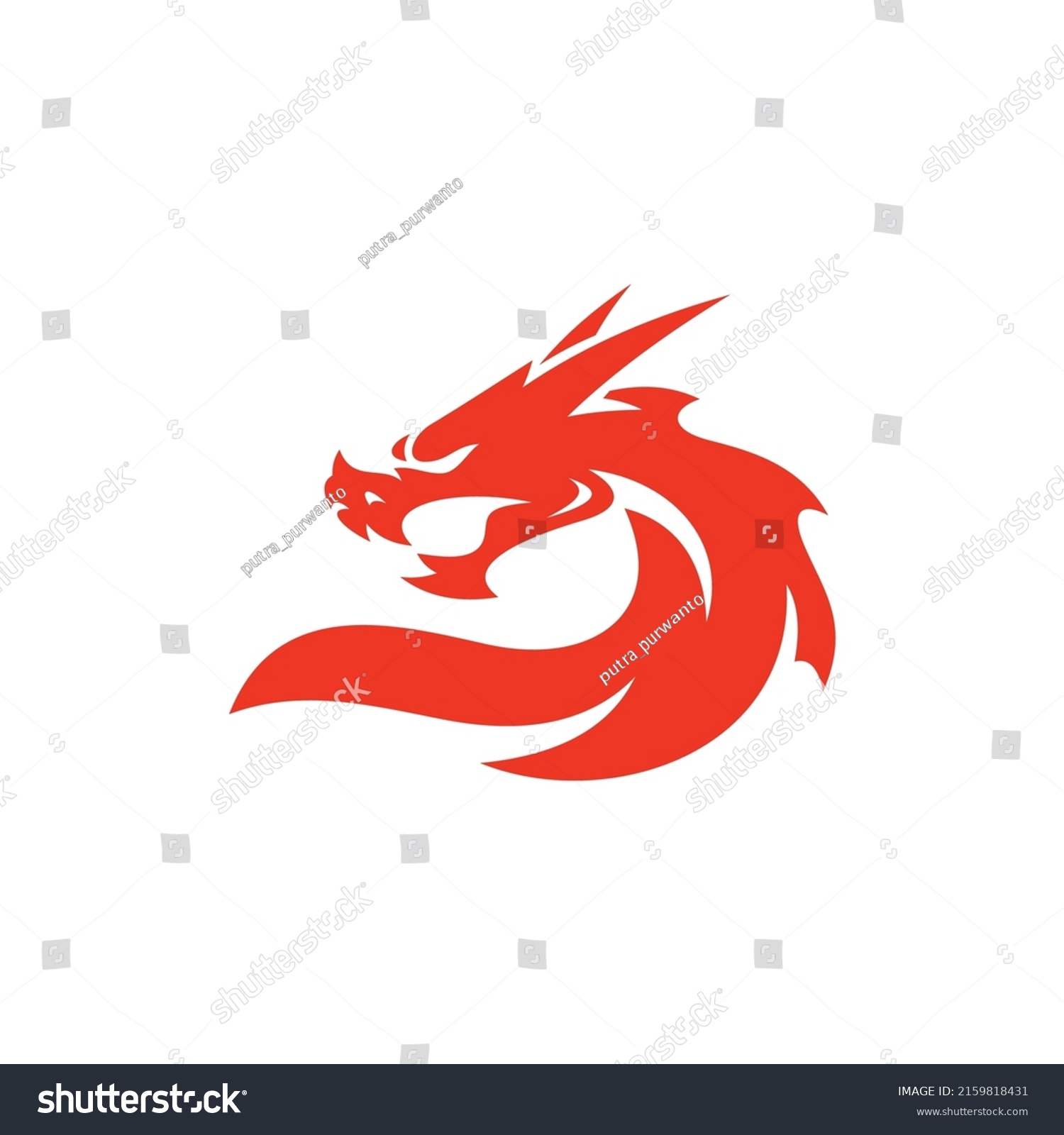 Dragon Head Abstract Fire Flame Logo Stock Vector (Royalty Free ...