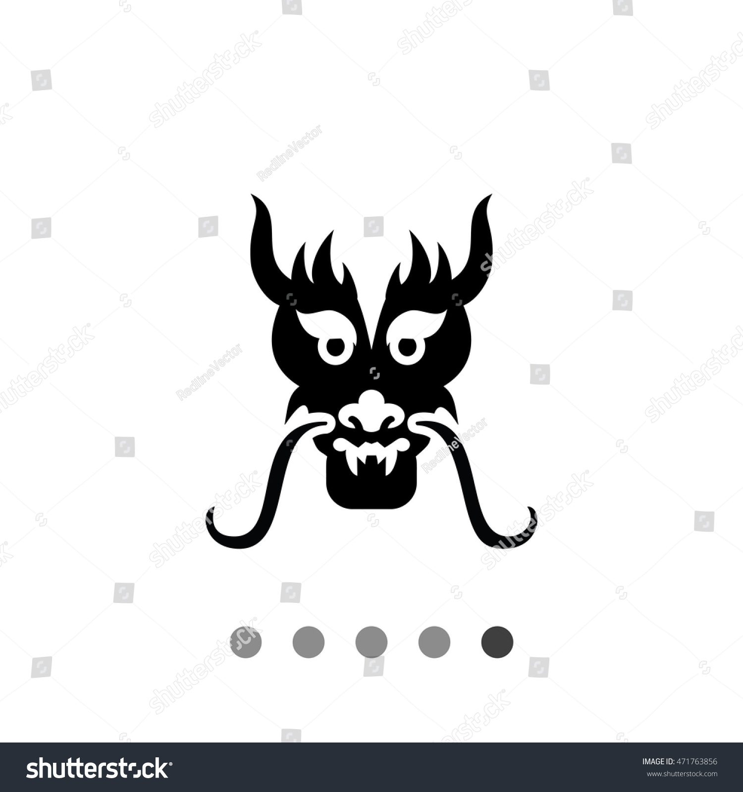Dragon Head Icon Stock Vector Illustration 471763856 : Shutterstock