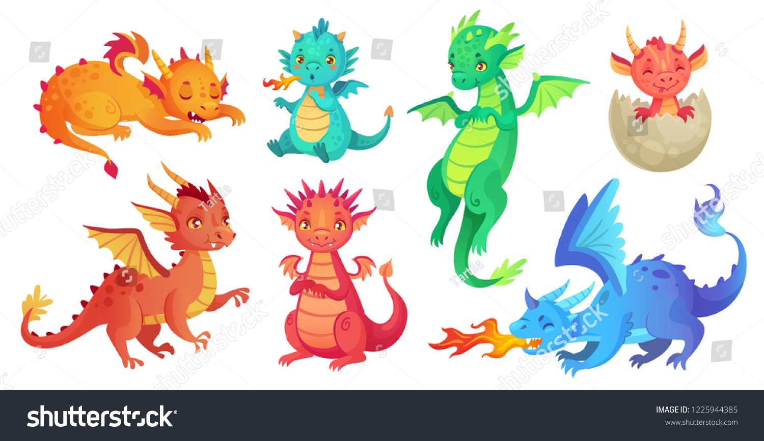 Les Enfants Du Dragon Fantasy Bebe Image Vectorielle De Stock Libre De Droits