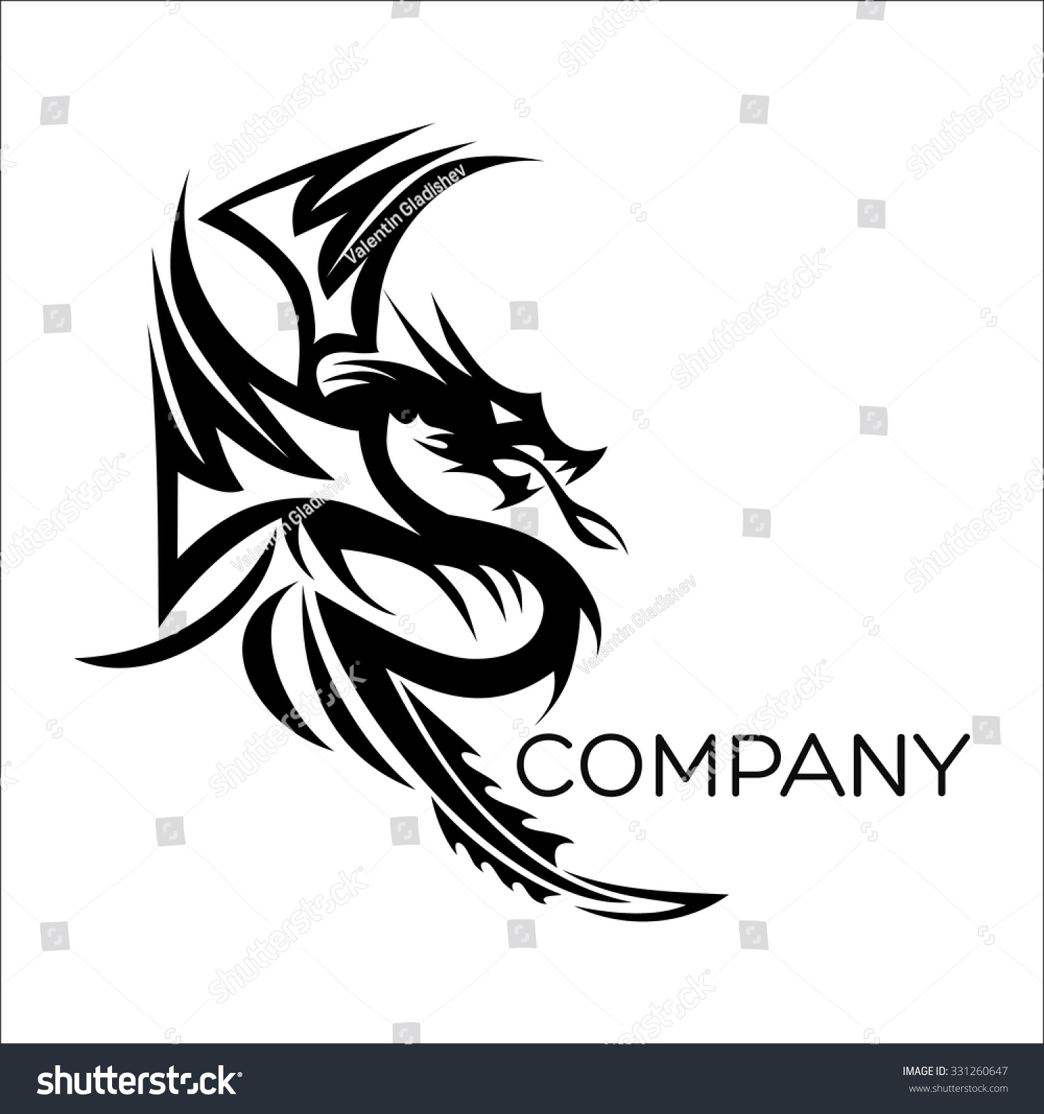 Dragon Logo Stock Vector 331260647 - Shutterstock