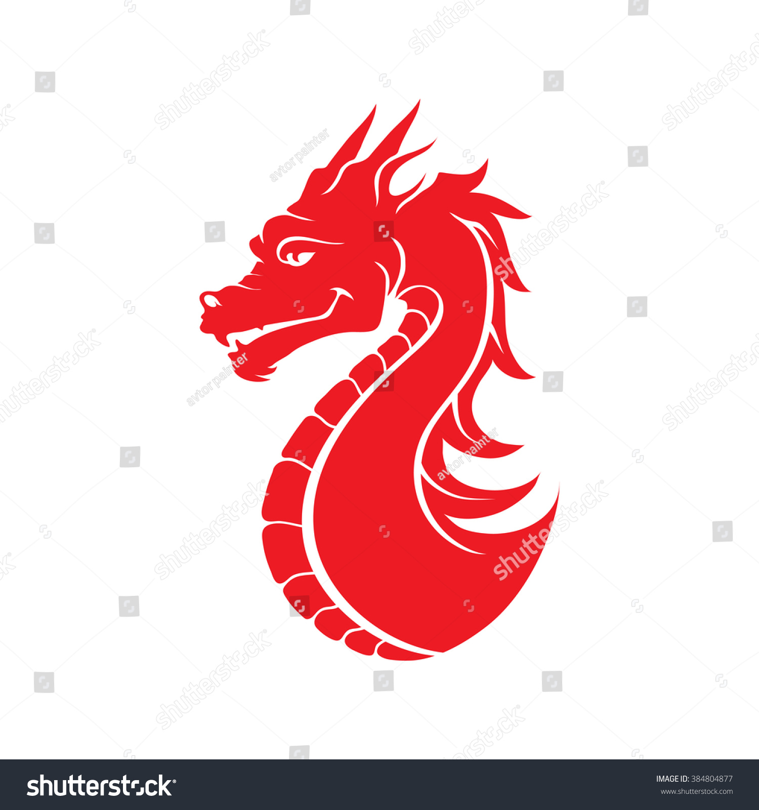 Dragon Logo Stock Vector Illustration 384804877 : Shutterstock