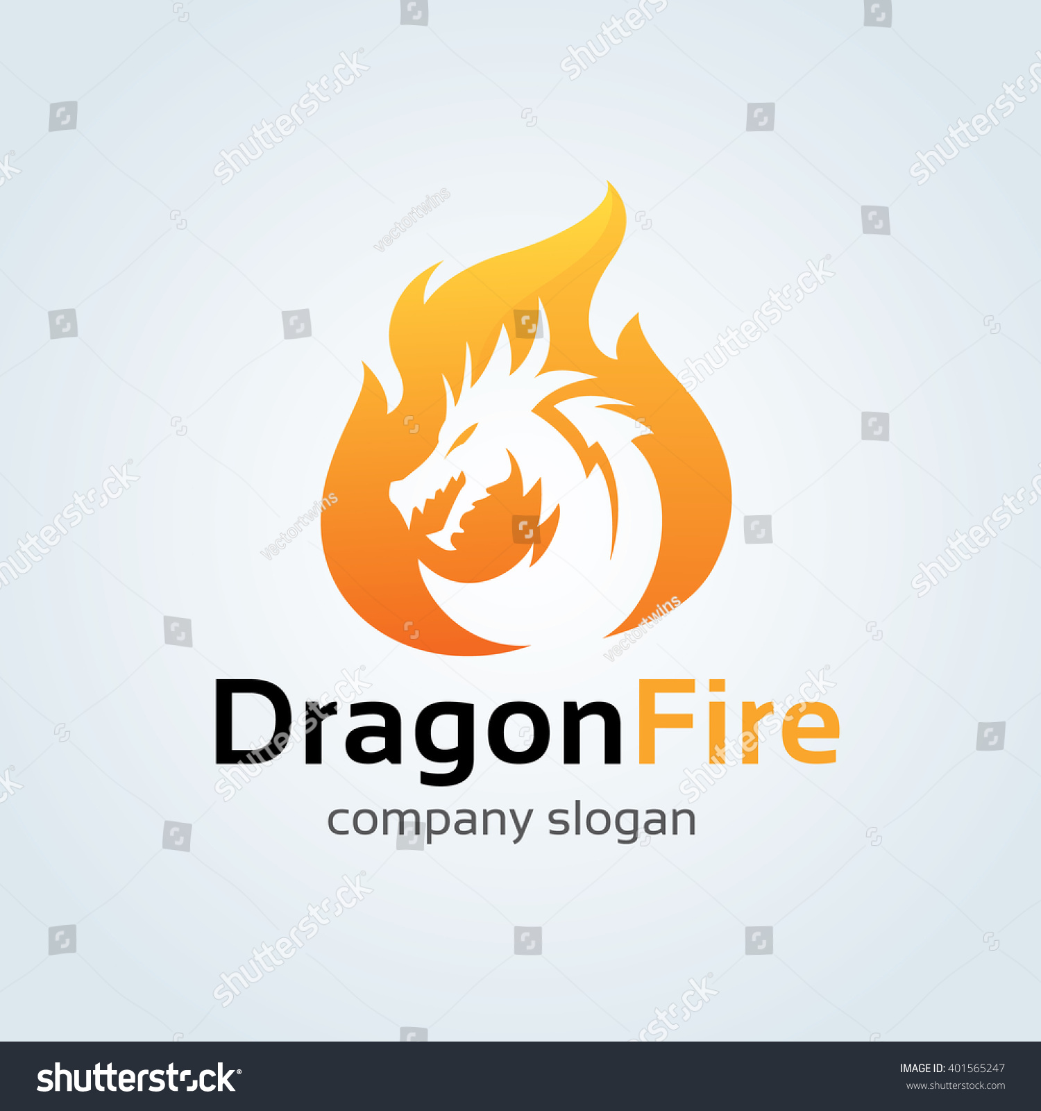 Dragon Logo Stock Vector 401565247 - Shutterstock