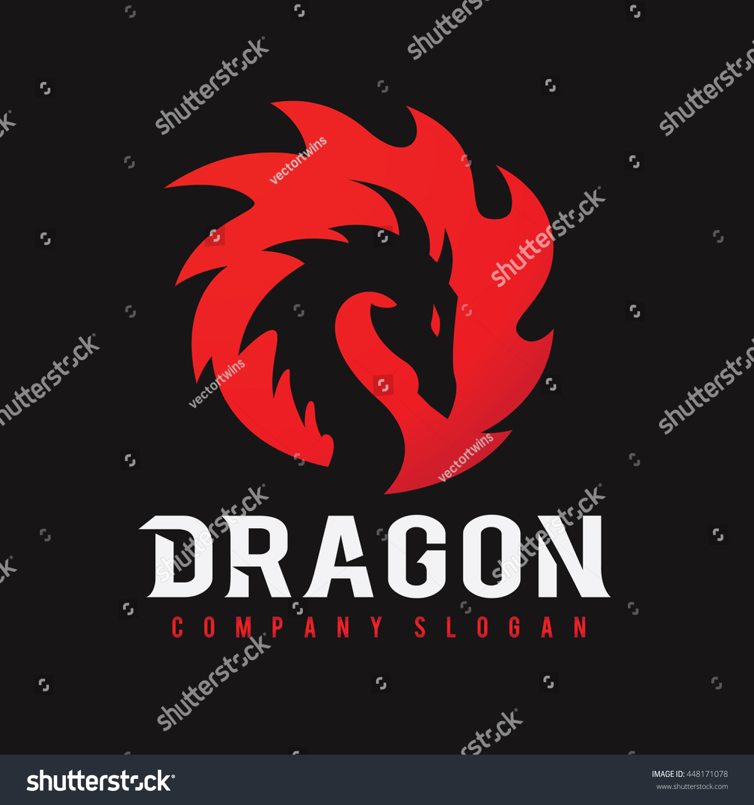 Dragon Logo Stock Vector 448171078 - Shutterstock