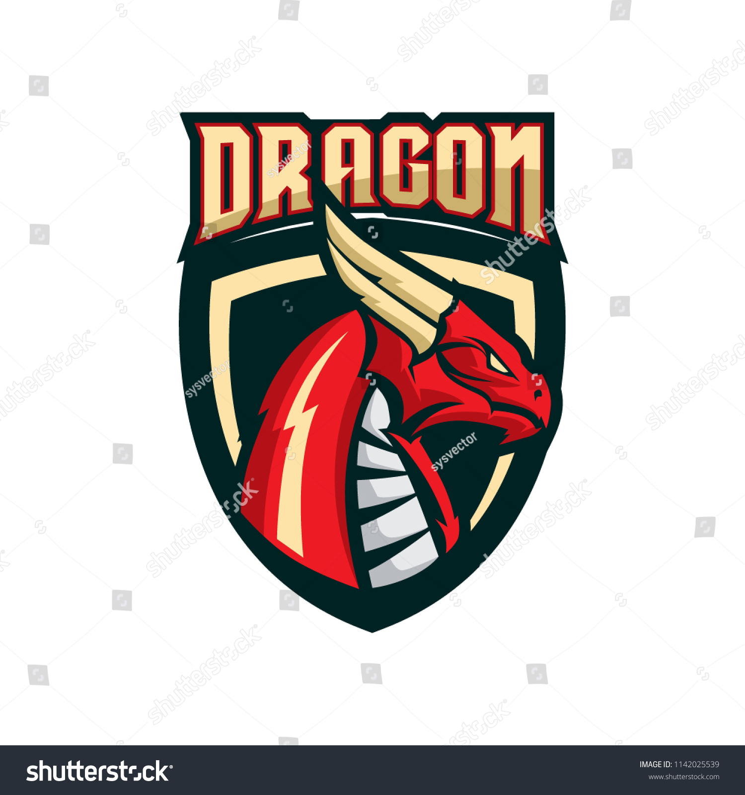 Dragon Logo Dragons Symbol Stock Vector (Royalty Free) 1142025539 ...
