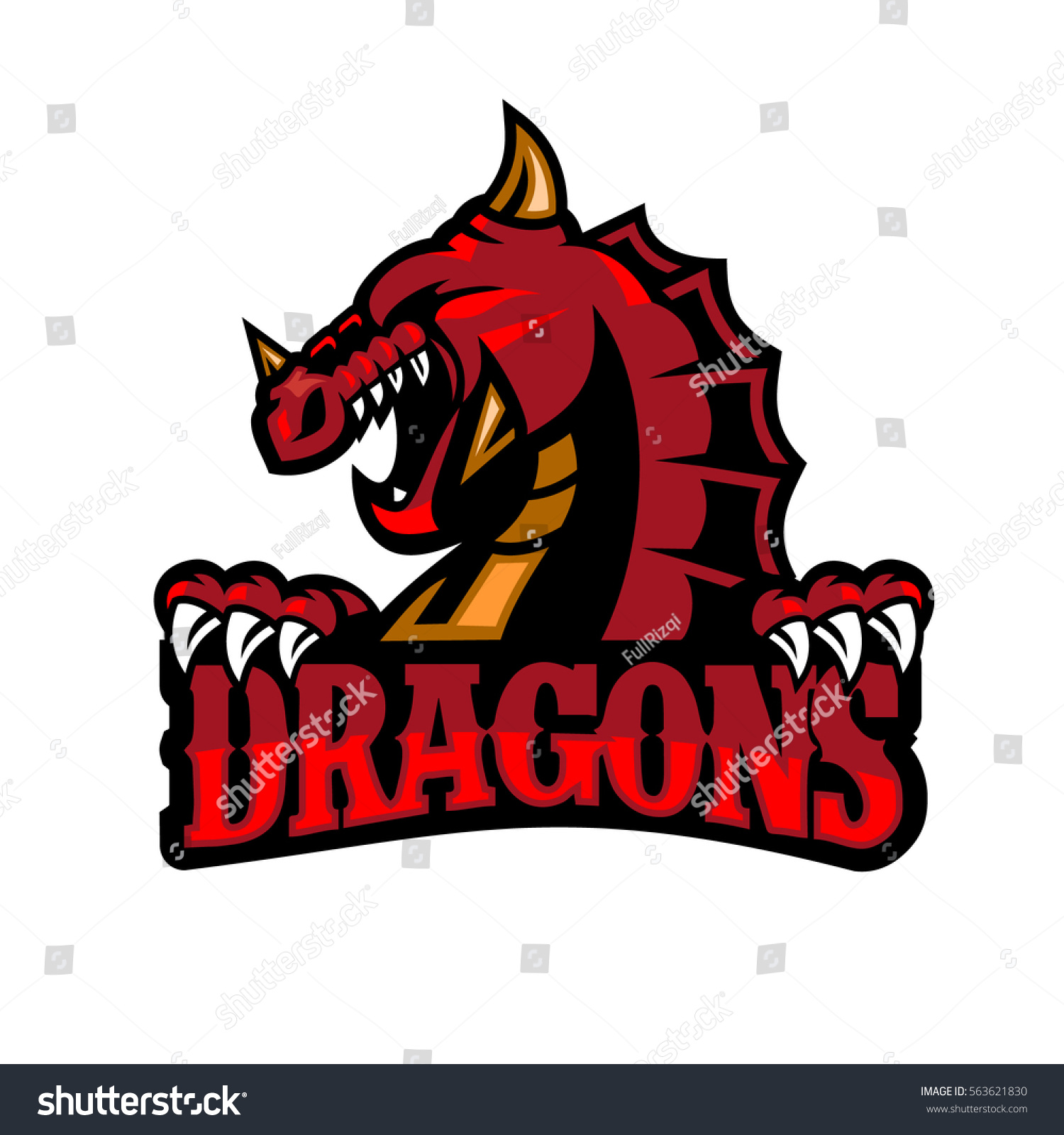 Dragon Logo Dragons Symbol Stock Vector 563621830 - Shutterstock