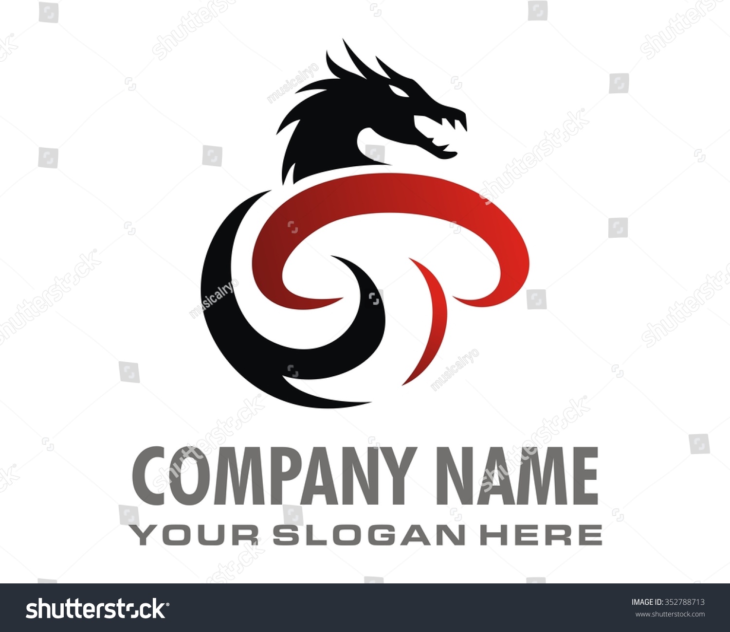 Dragon Logo Icon Vector - 352788713 : Shutterstock