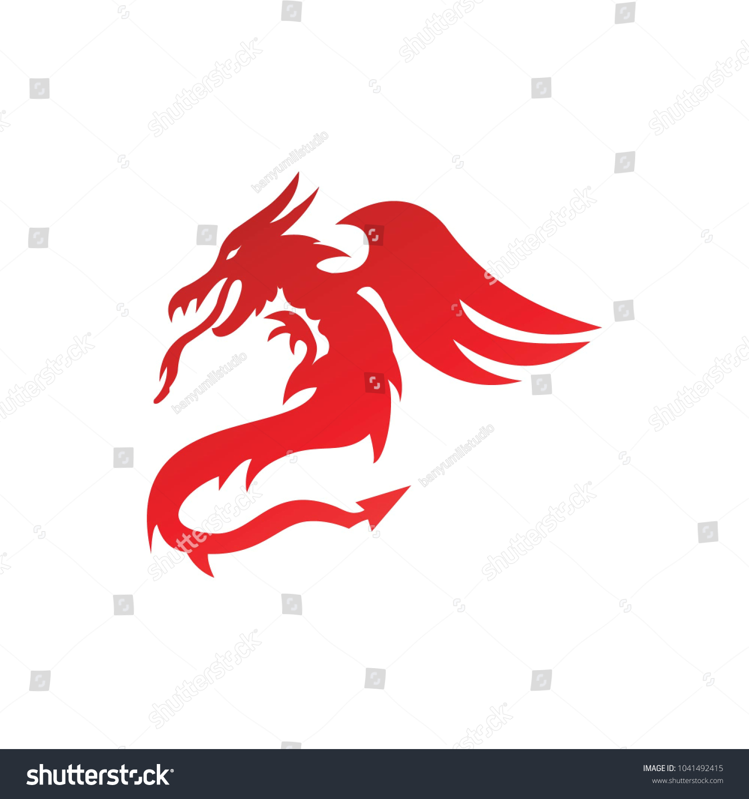 Dragon Logo Template Stock Vector (Royalty Free) 1041492415 | Shutterstock