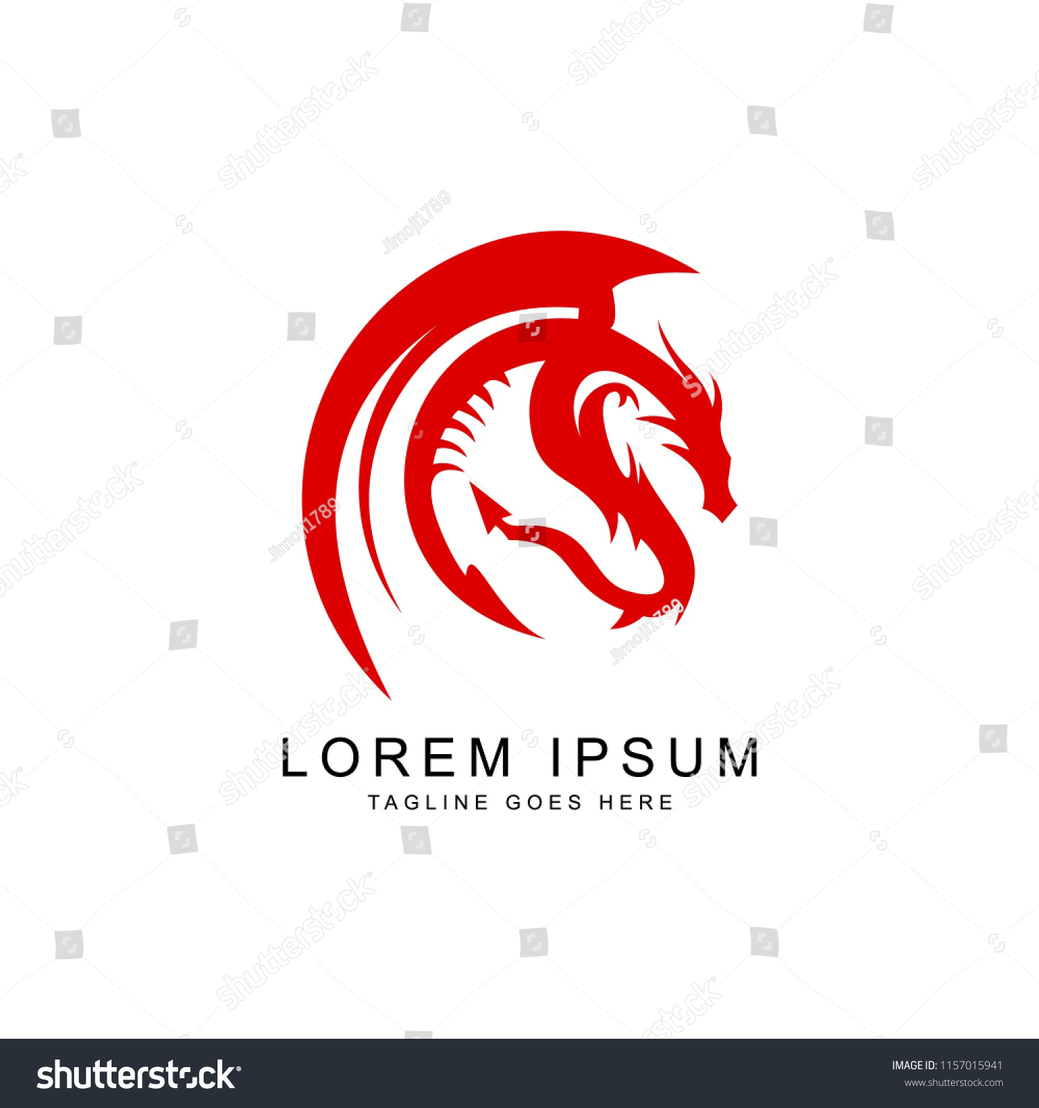 Dragon Logo Template Stock Vector (Royalty Free) 1157015941 | Shutterstock