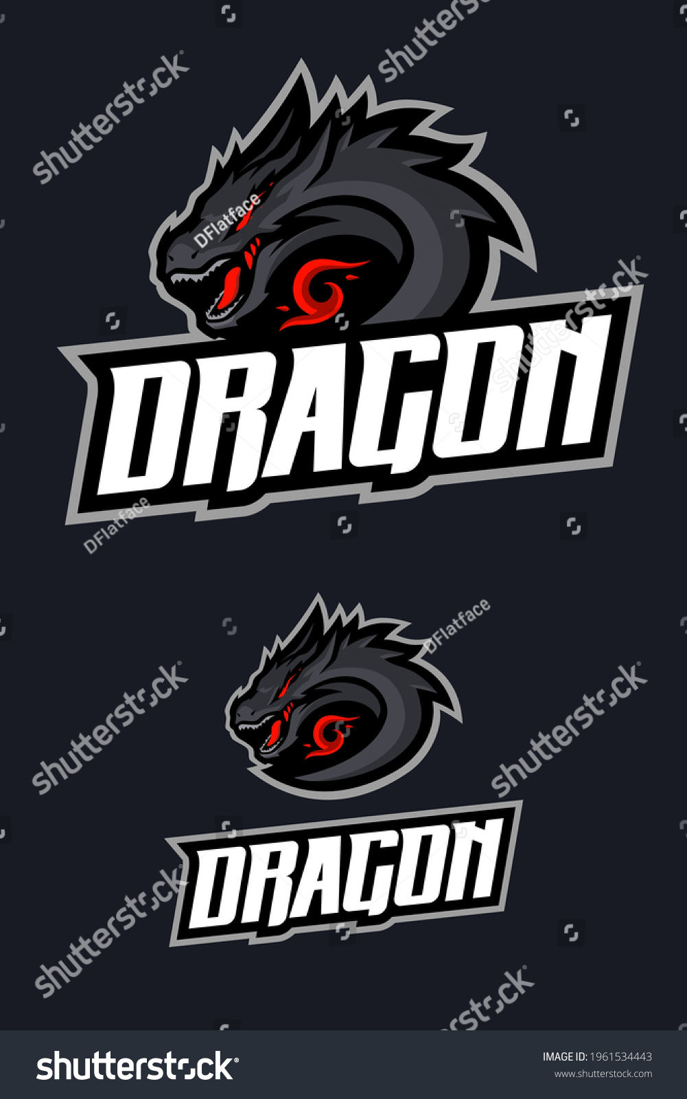 Dragon Fire Mascot Logo Logo Esport Stock Vector (Royalty Free ...