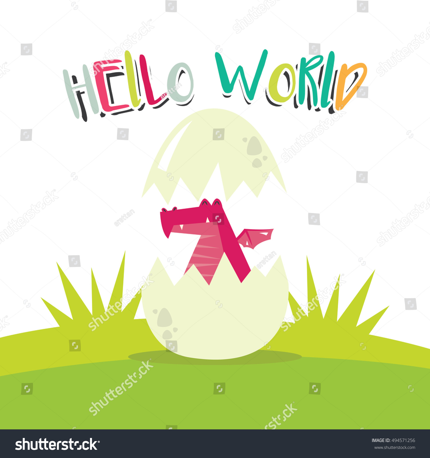 Dragon Theme Poster Kid Stock Vector (Royalty Free) 494571256