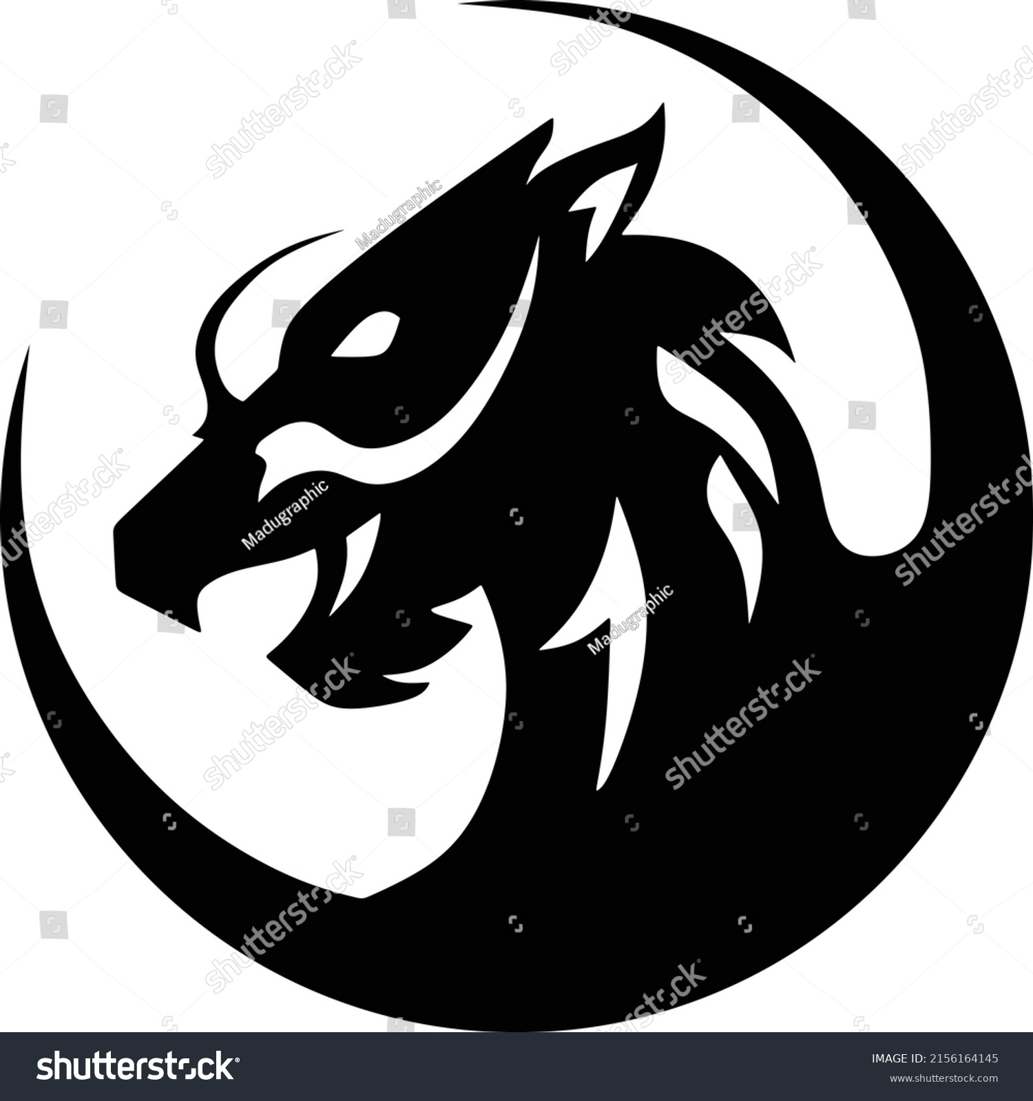 Dragon Vector Drawing Art Tattoo Design Stock Vector (Royalty Free ...