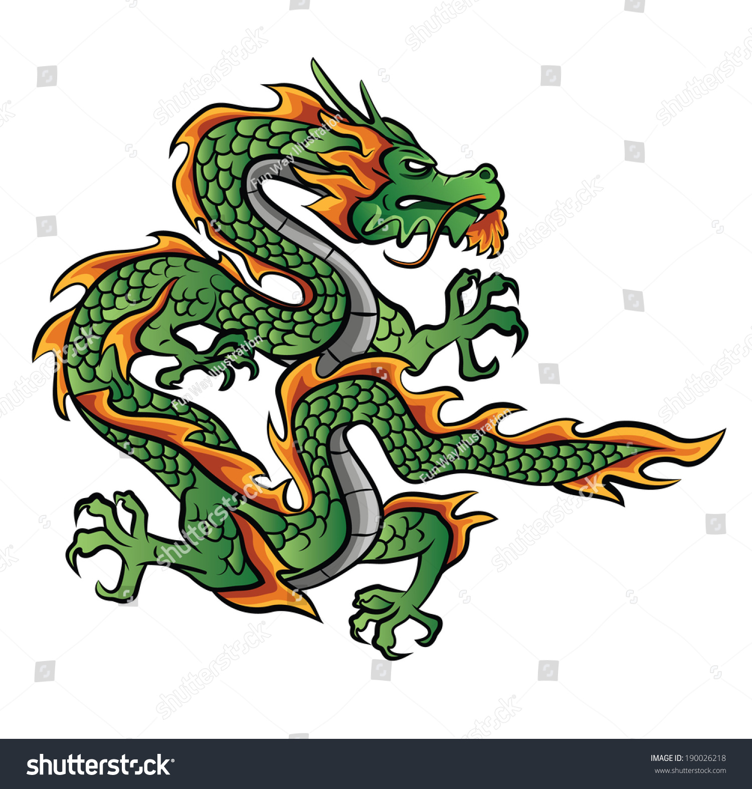 Dragon Vector Illustration - 190026218 : Shutterstock