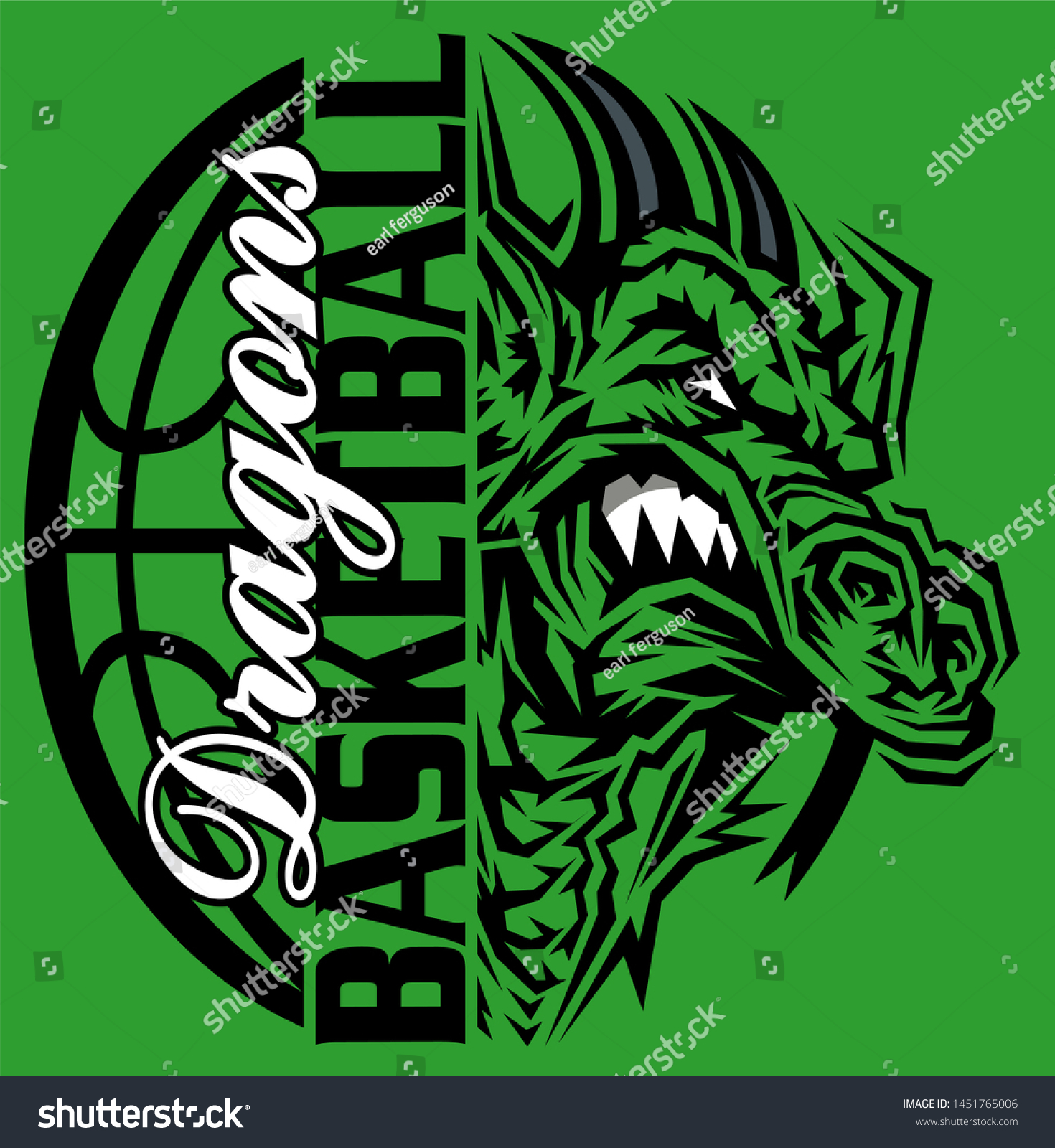 Dragons Basketball Team Design Ball Mascot เวกเตอร์สต็อก ปลอดค่าลิขสิทธิ์ 1451765006 4025