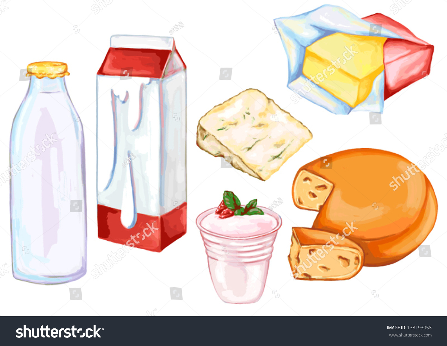 Drawing Food Nutrition Diet Animal Foodstuff Stock Vector 138193058 ...