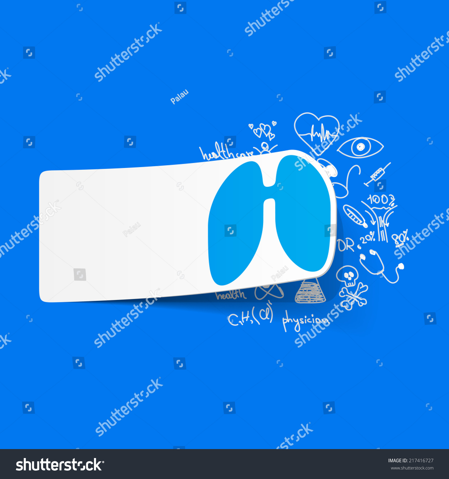 Drawing Medical Formulas Lung Stock Vector (Royalty Free) 217416727 ...