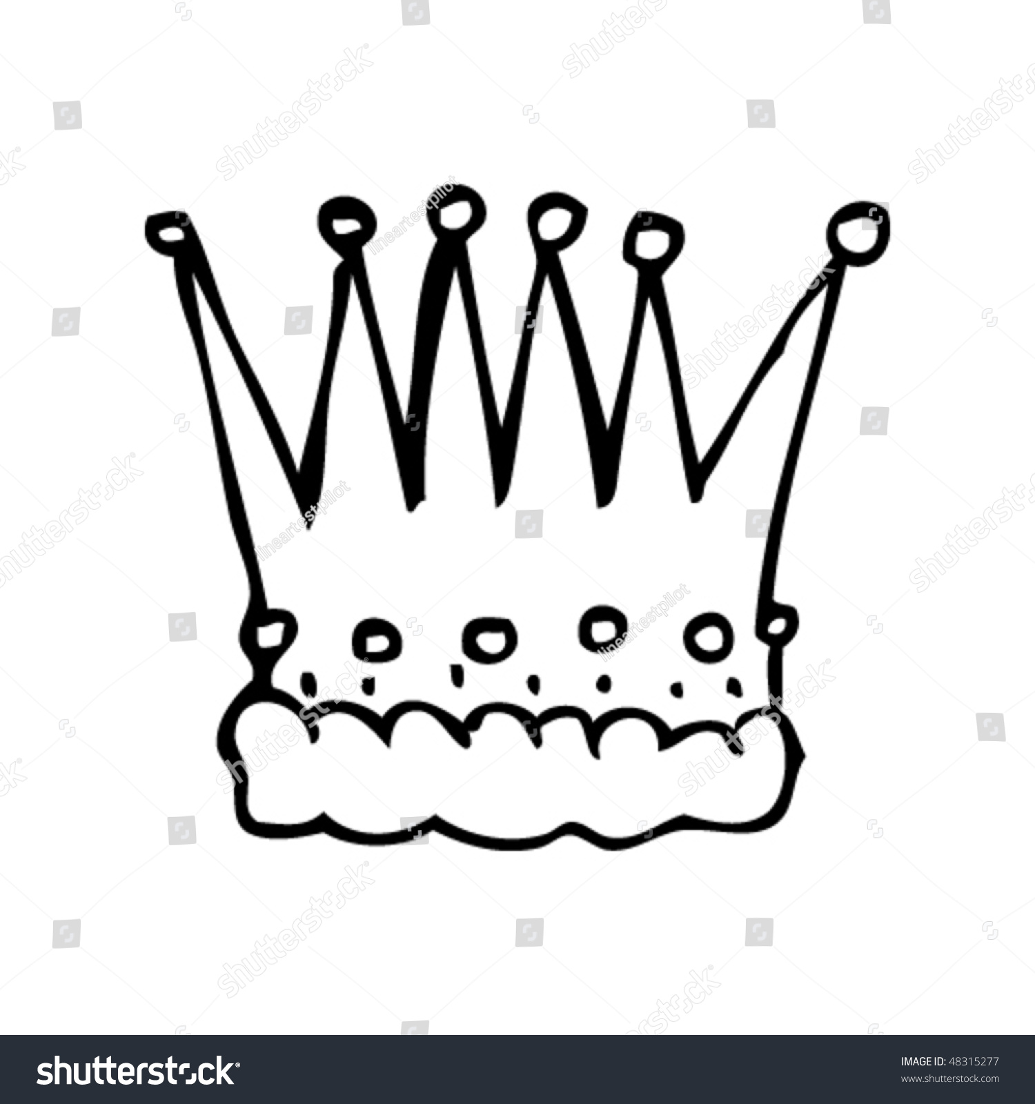 Drawing Of A Crown Stock Vector Illustration 48315277 : Shutterstock