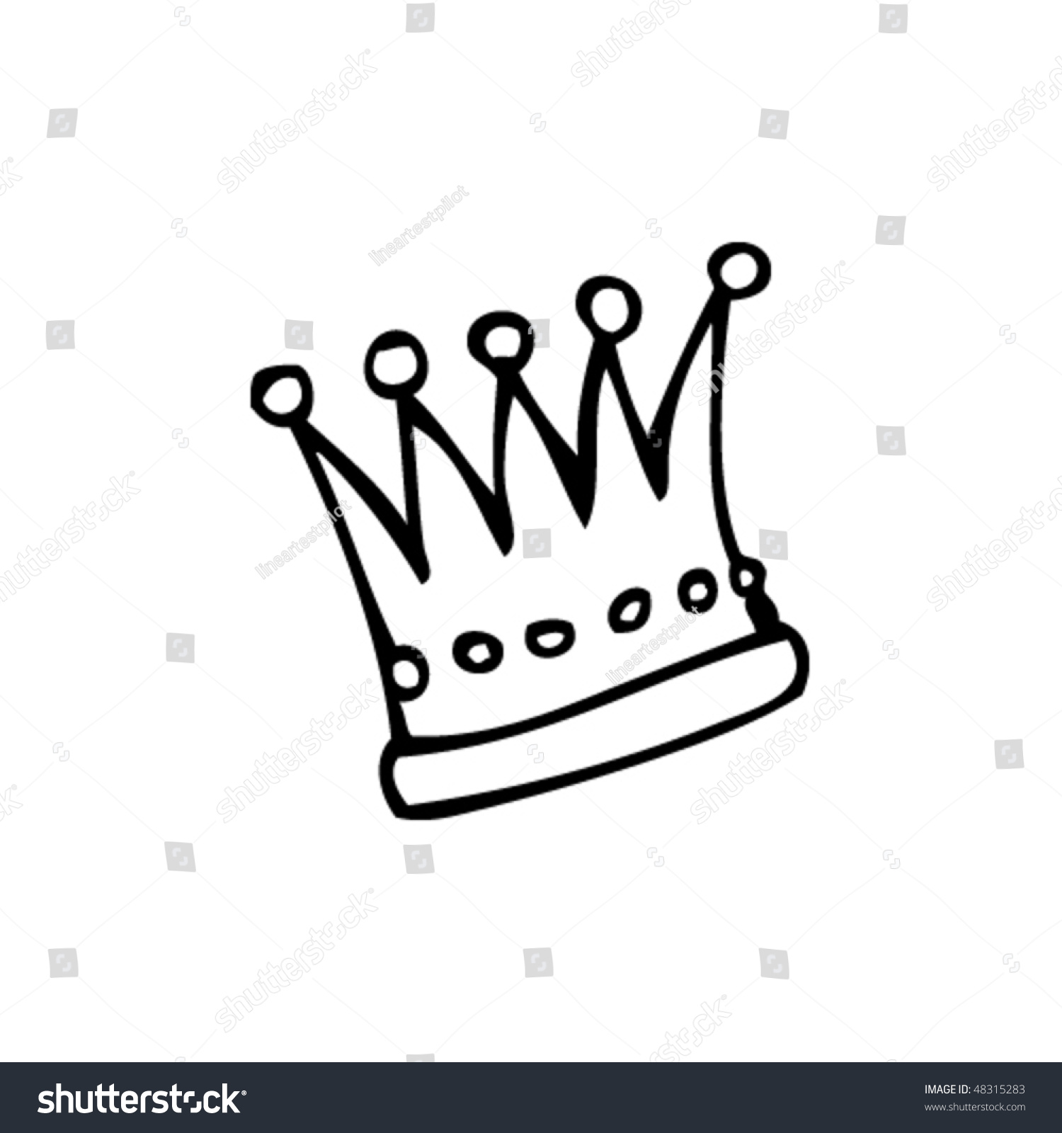 Drawing Of A Crown Stock Vector Illustration 48315283 : Shutterstock