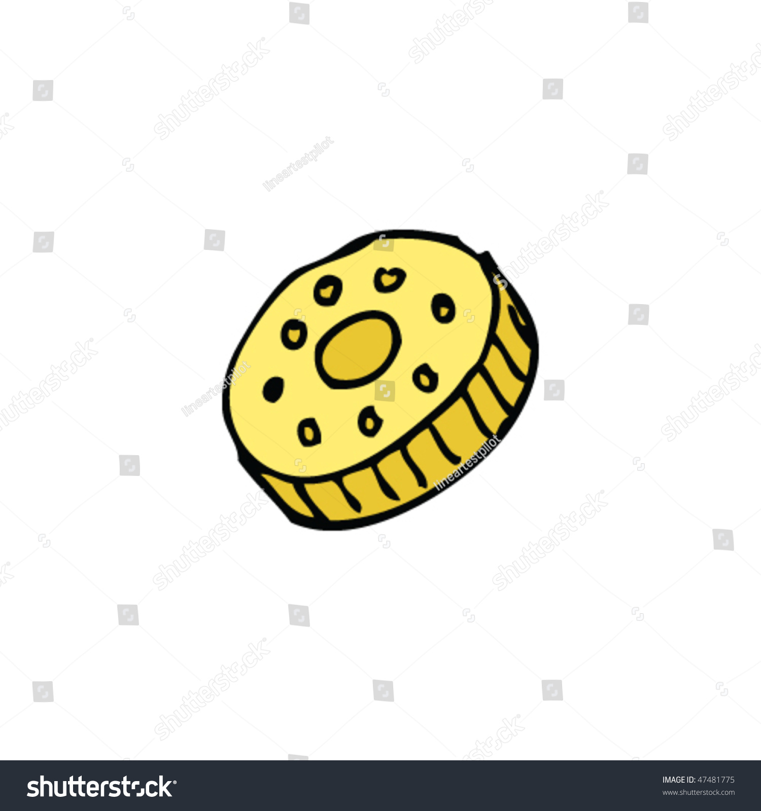 Drawing Gold Coin Stock Vector (Royalty Free) 47481775