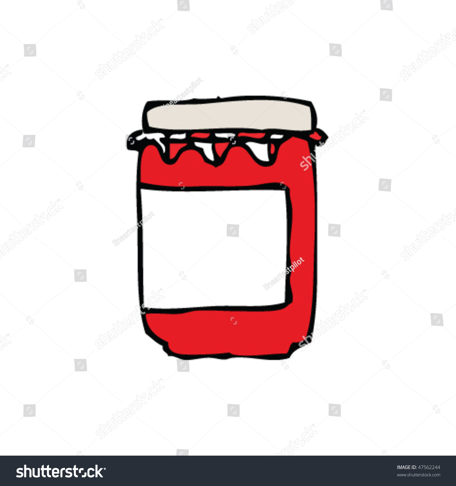 Drawing Of A Jar Of Jam Stock Vector Illustration 47562244 : Shutterstock