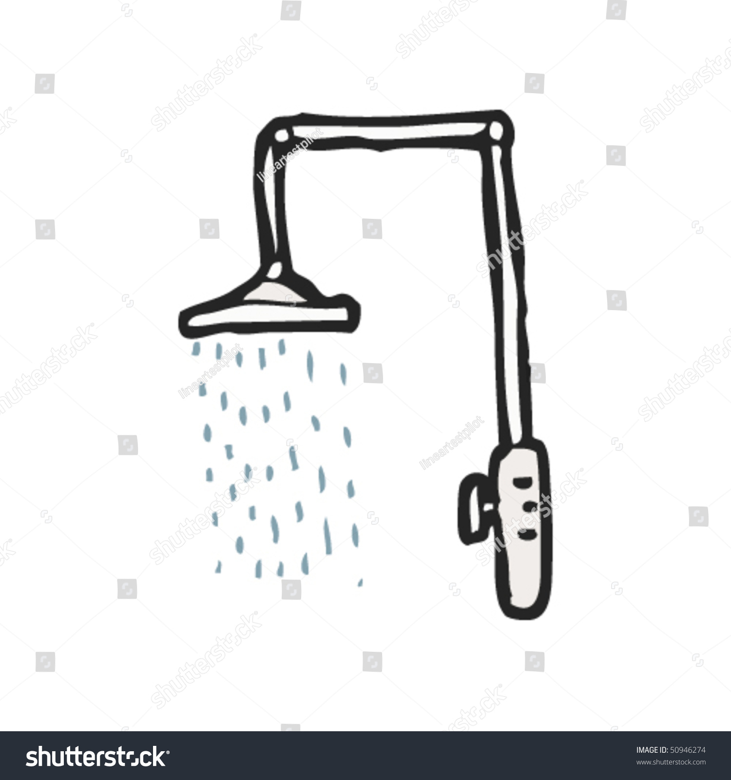 Drawing Shower Stock Vector 50946274 - Shutterstock