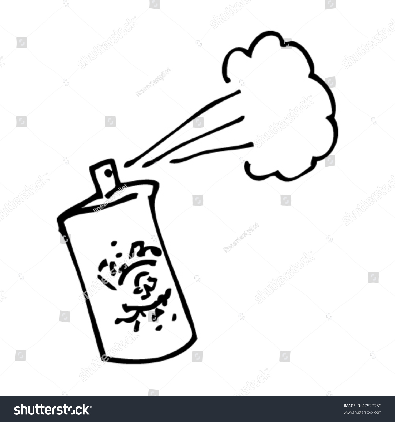 Drawing Of A Spray Can Stock Vector Illustration 47527789 : Shutterstock