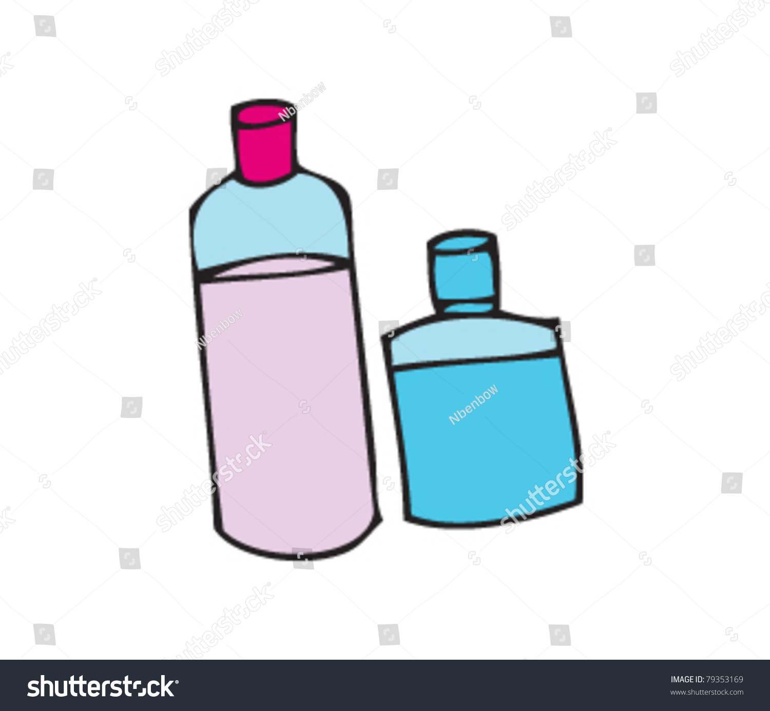 Drawing Of Shampoo Bottles Stock Vector Illustration 79353169 ...
