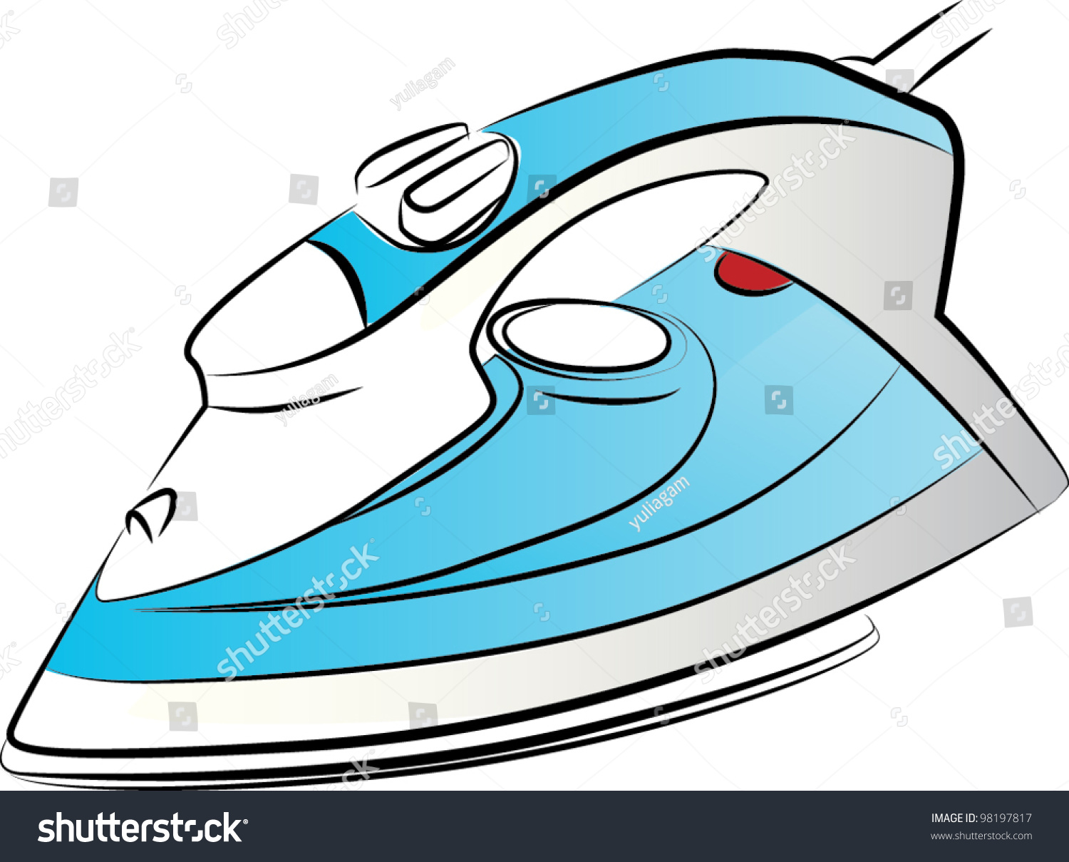 Drawing Of The Blue Iron, Vector - 98197817 : Shutterstock
