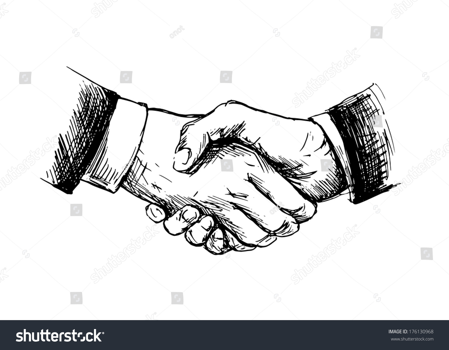 Shake Hands Drawing