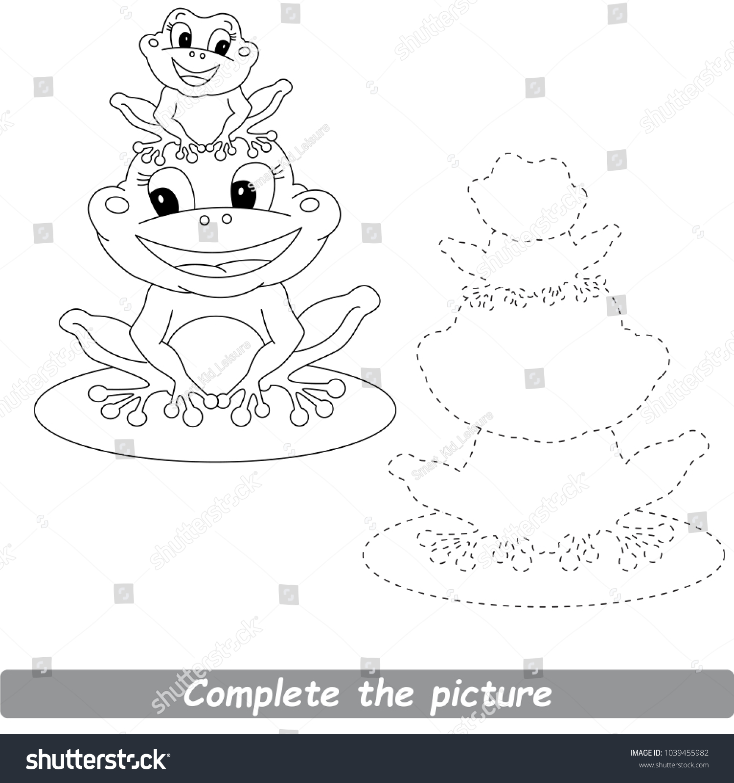 worksheet Kids Drawing Worksheet drawing worksheet preschool kids easy gaming stock vector 1039455982 for with level of difficulty simple educational game for
