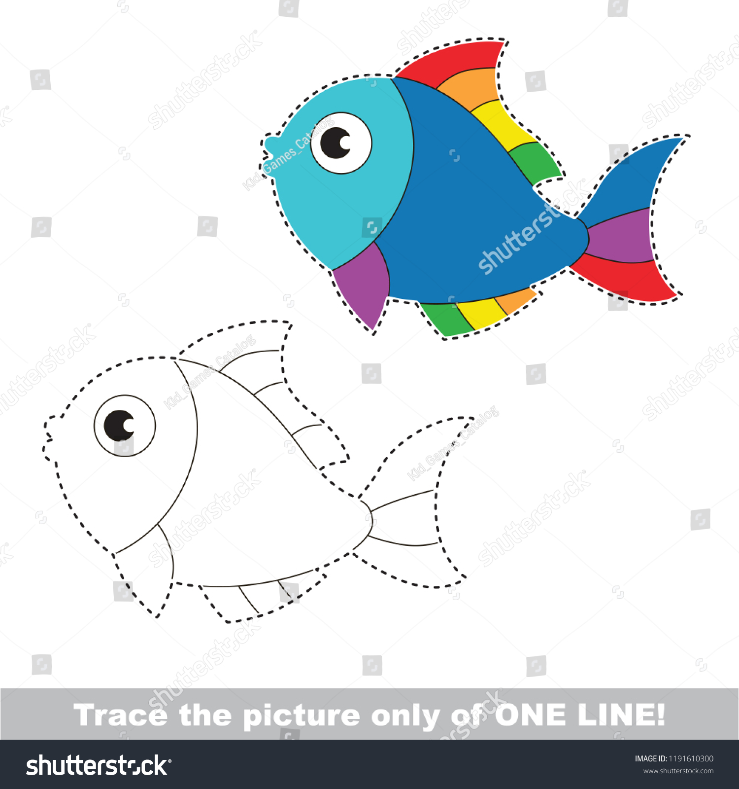 drawing worksheet preschool kids easy gaming stock vector royalty free 1191610300 shutterstock